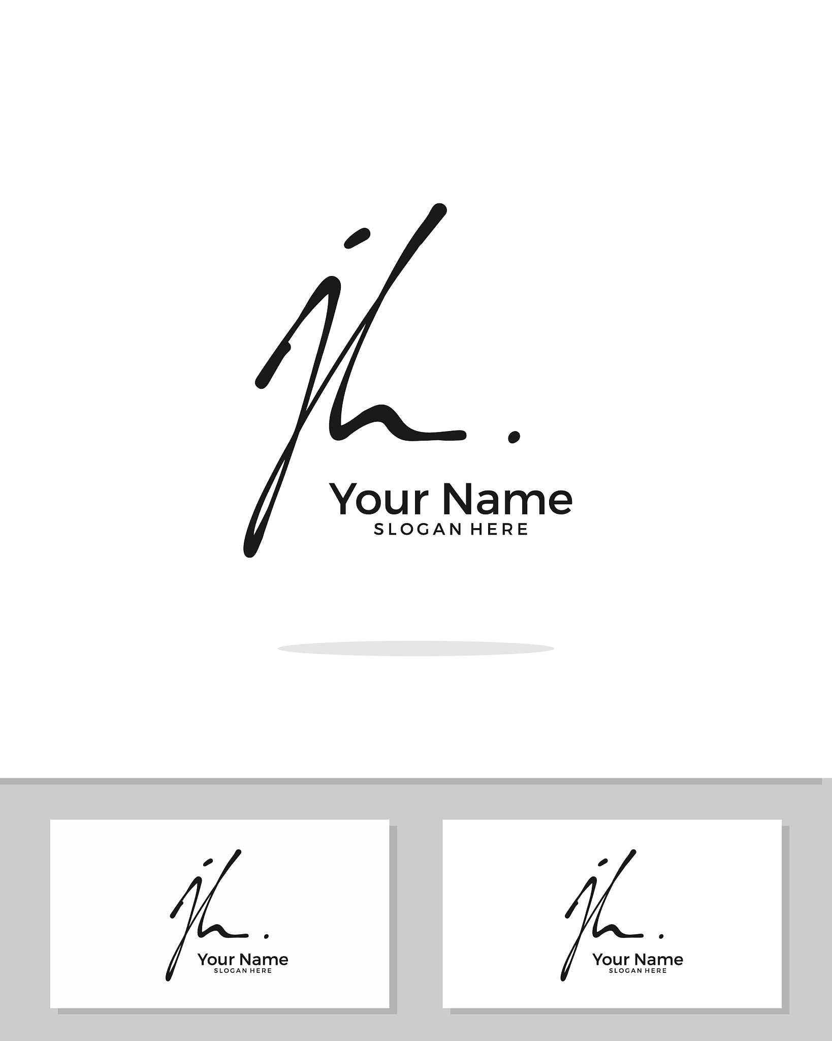 j h jh initial logo signature handwriting