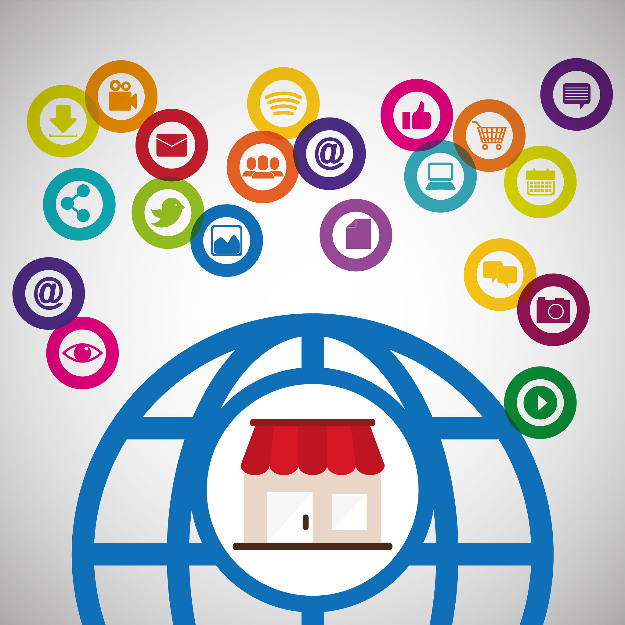 global communication shopping digital technology