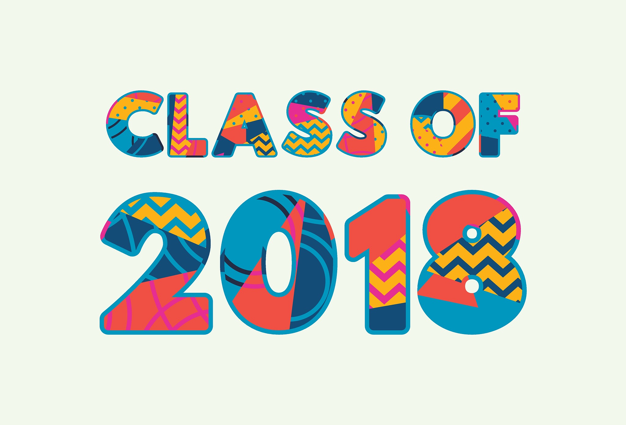 class of 2018 concept word art illustration