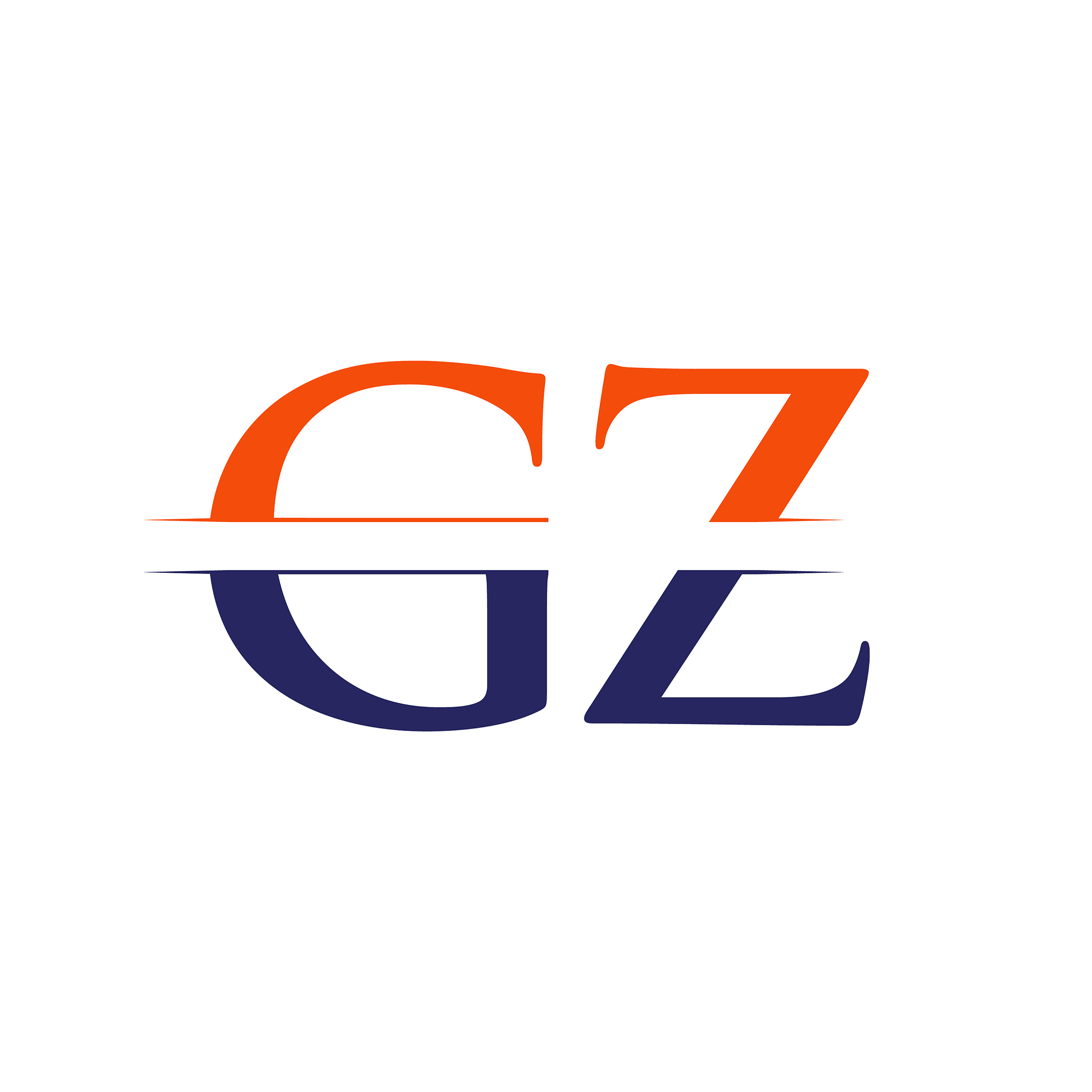 gz letter type logo design template abstract