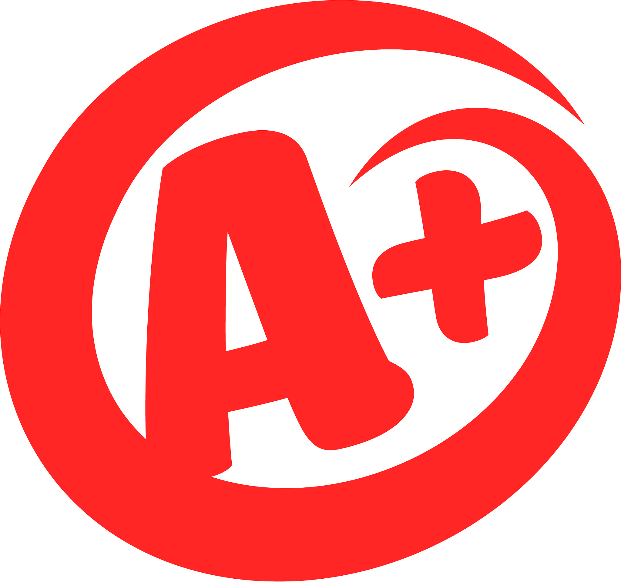 a grade text graphic