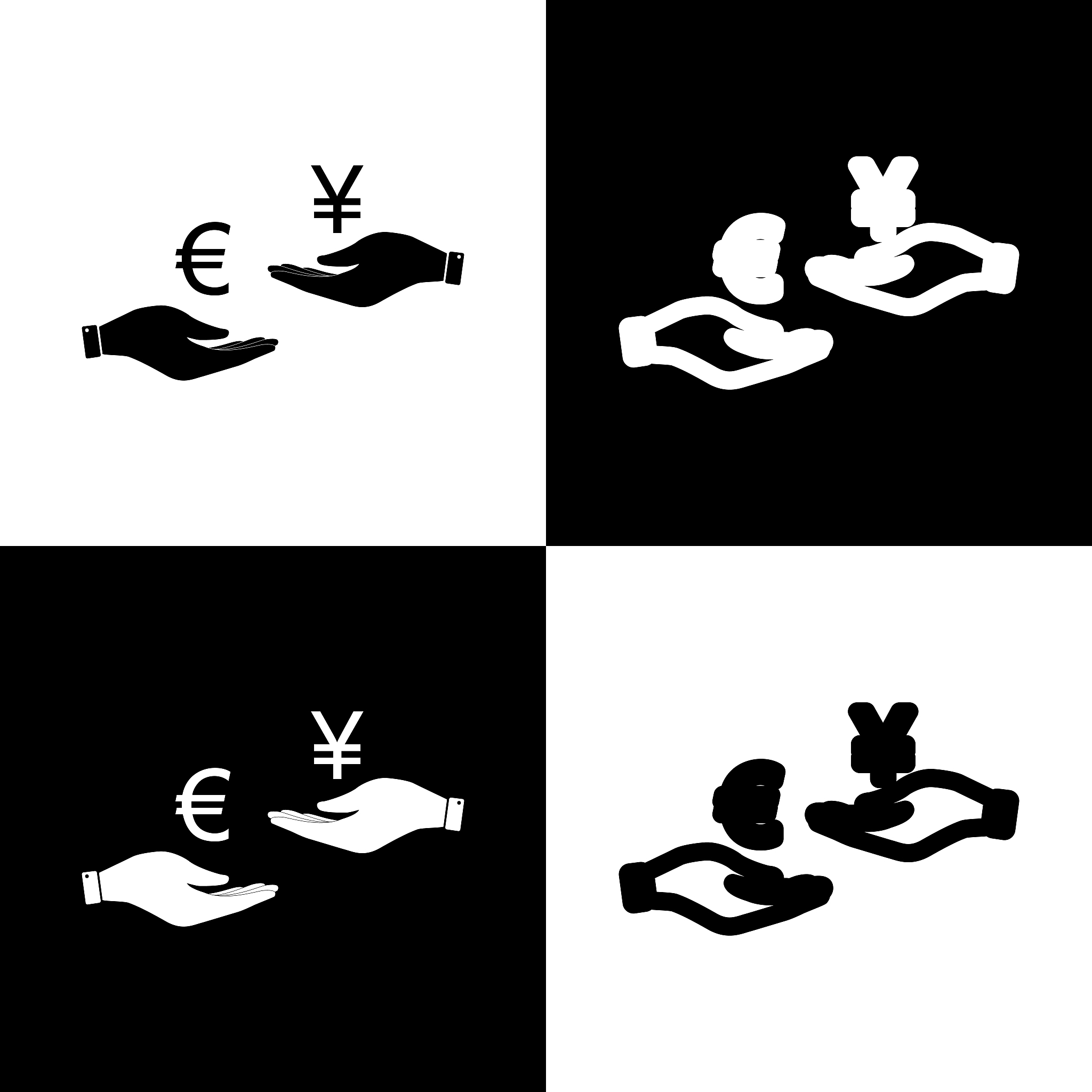 currency exchange from hand to hand euro and yen