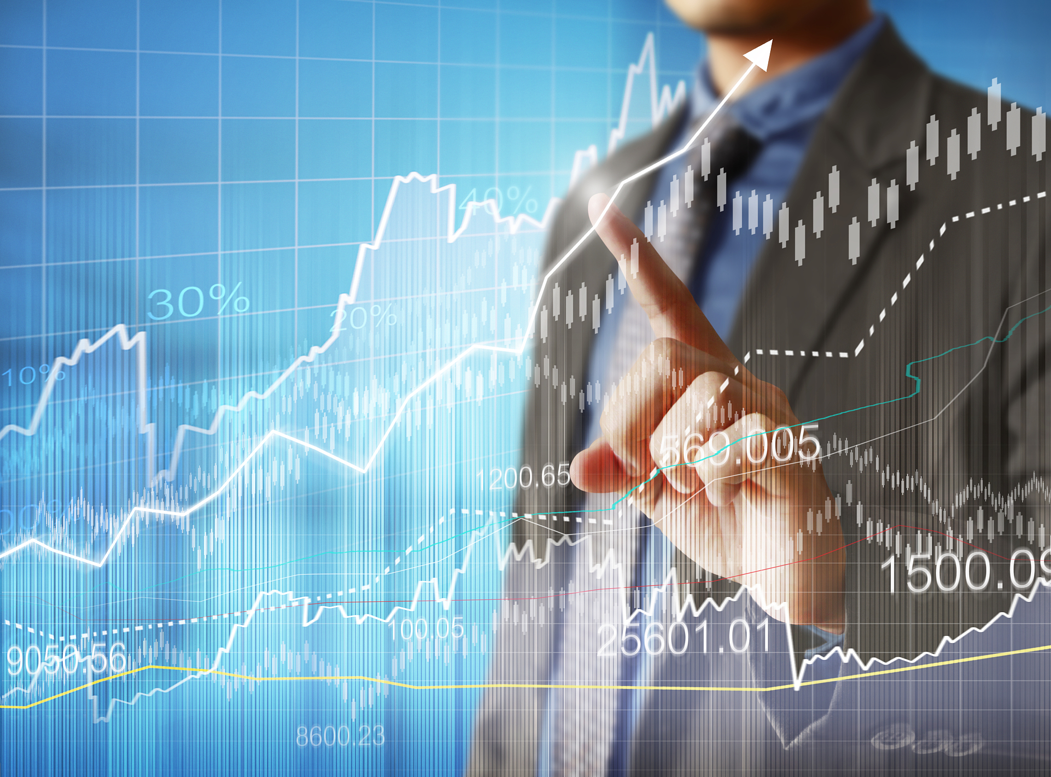 financial symbols coming from han