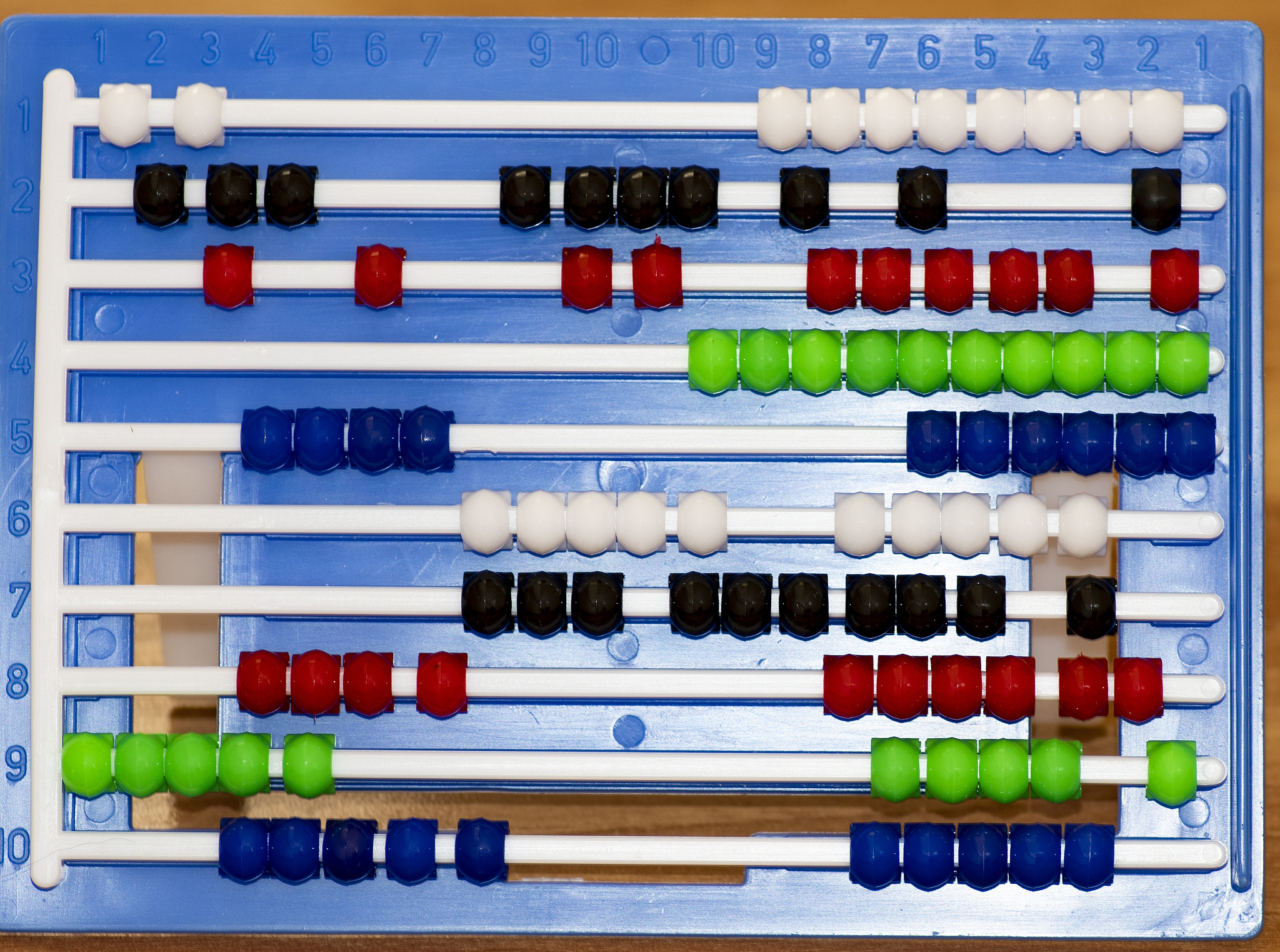 4个珠子可以摆出的数