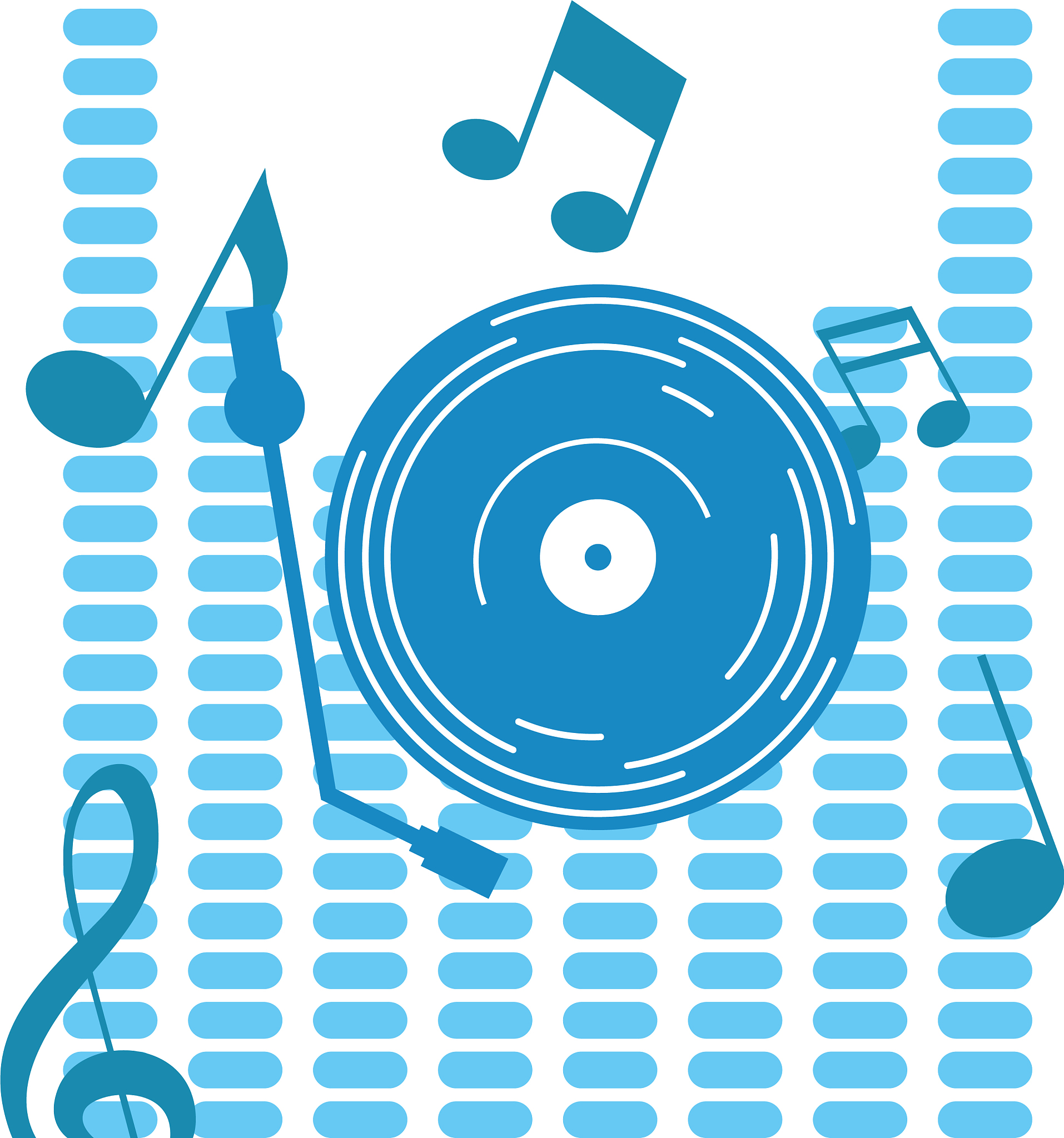 music sound flat design style