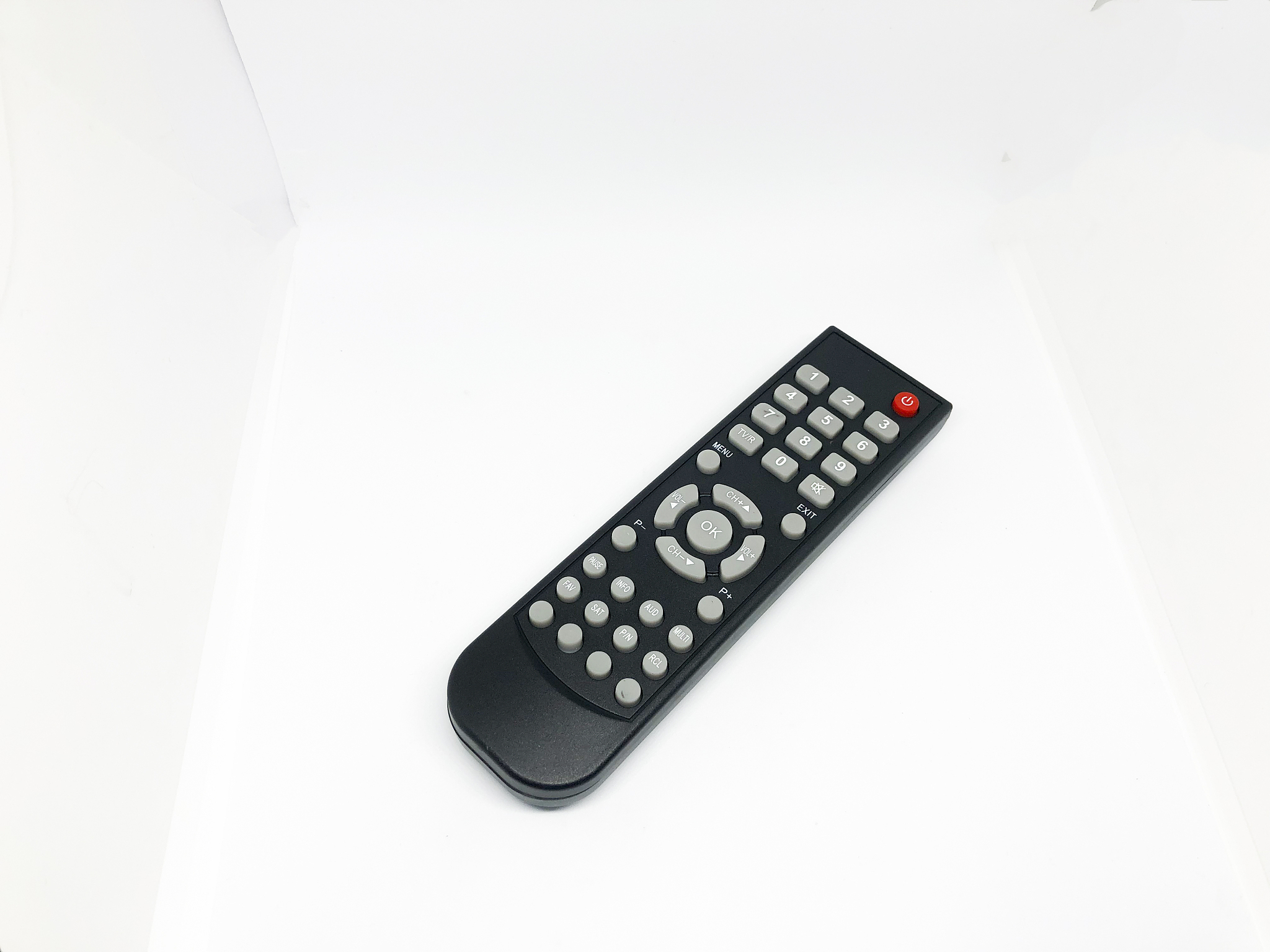 receiver tv remote control white background