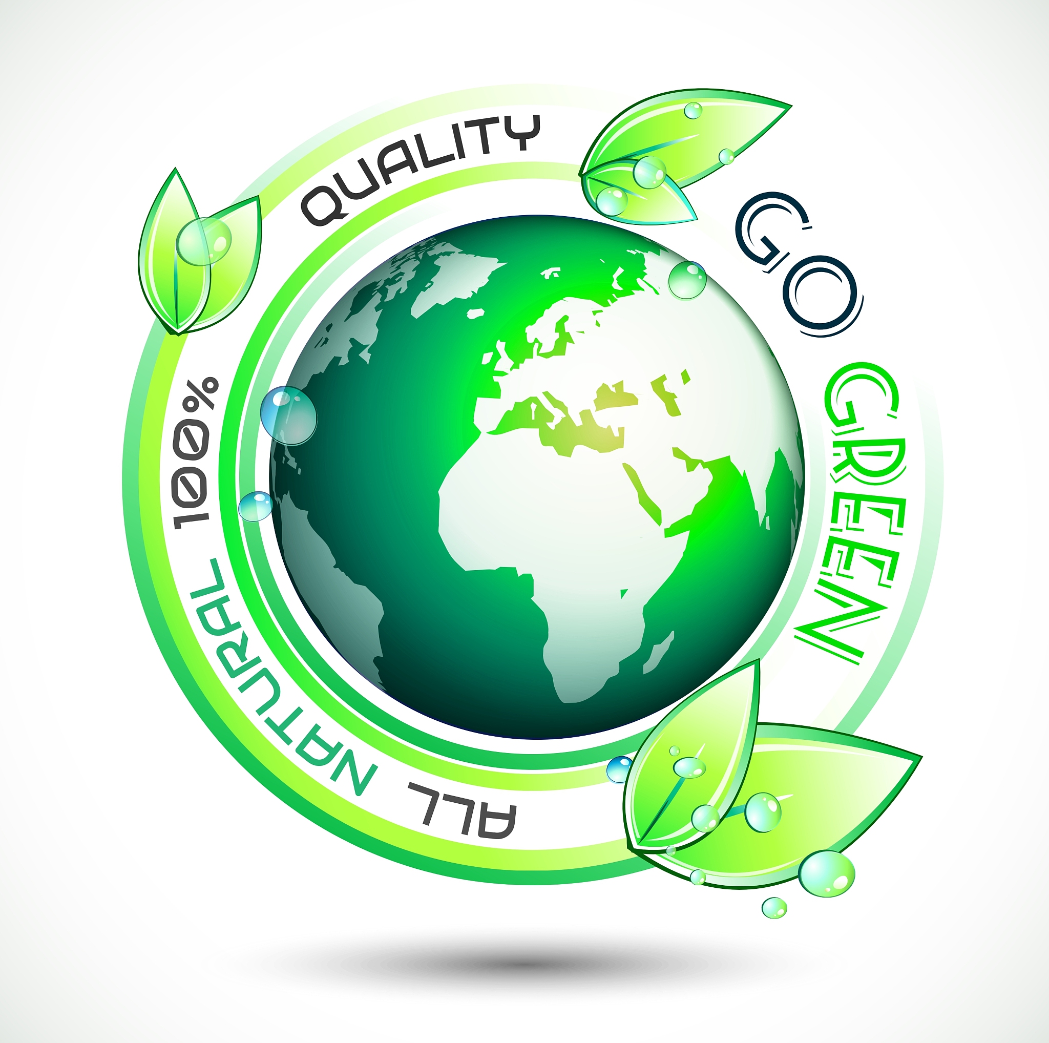 ecology green conceptual background with green