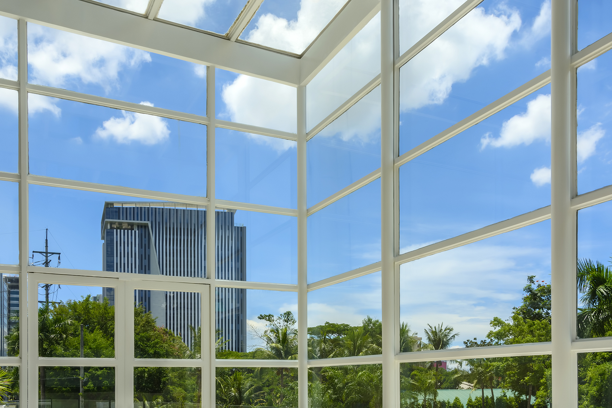 asian glass building