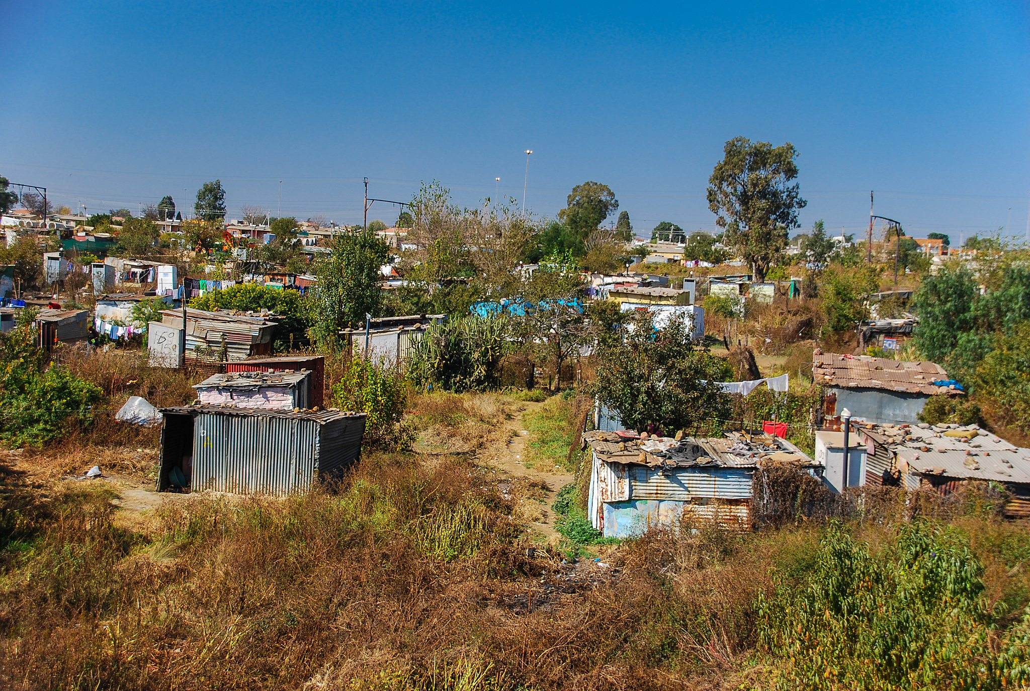 slum in soweto, a township of johannesburg, south africa