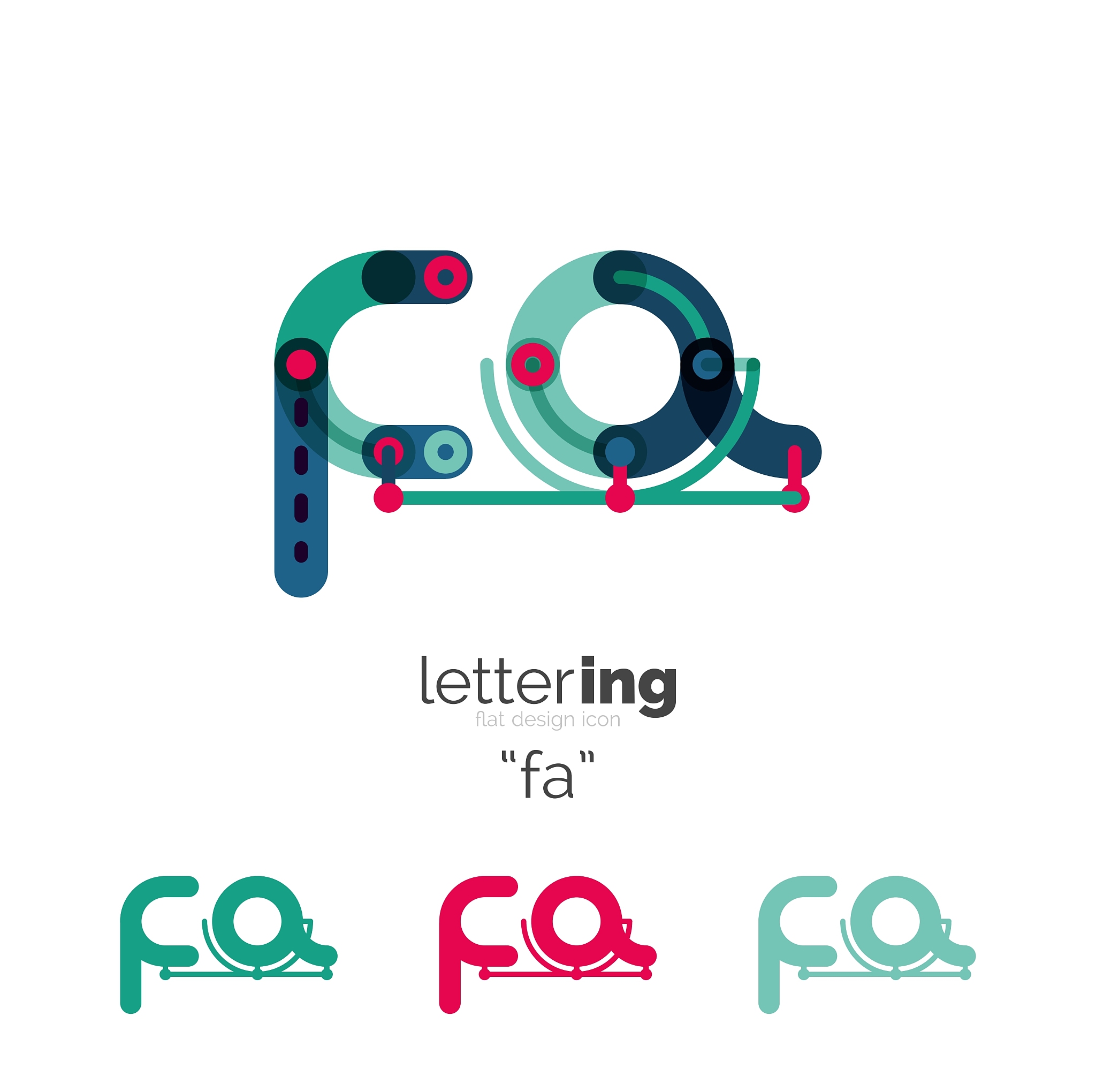 linear initial letters logo branding concept