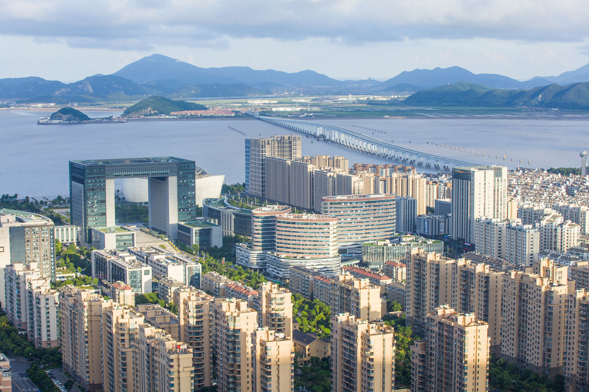 舟山市东港城市风光