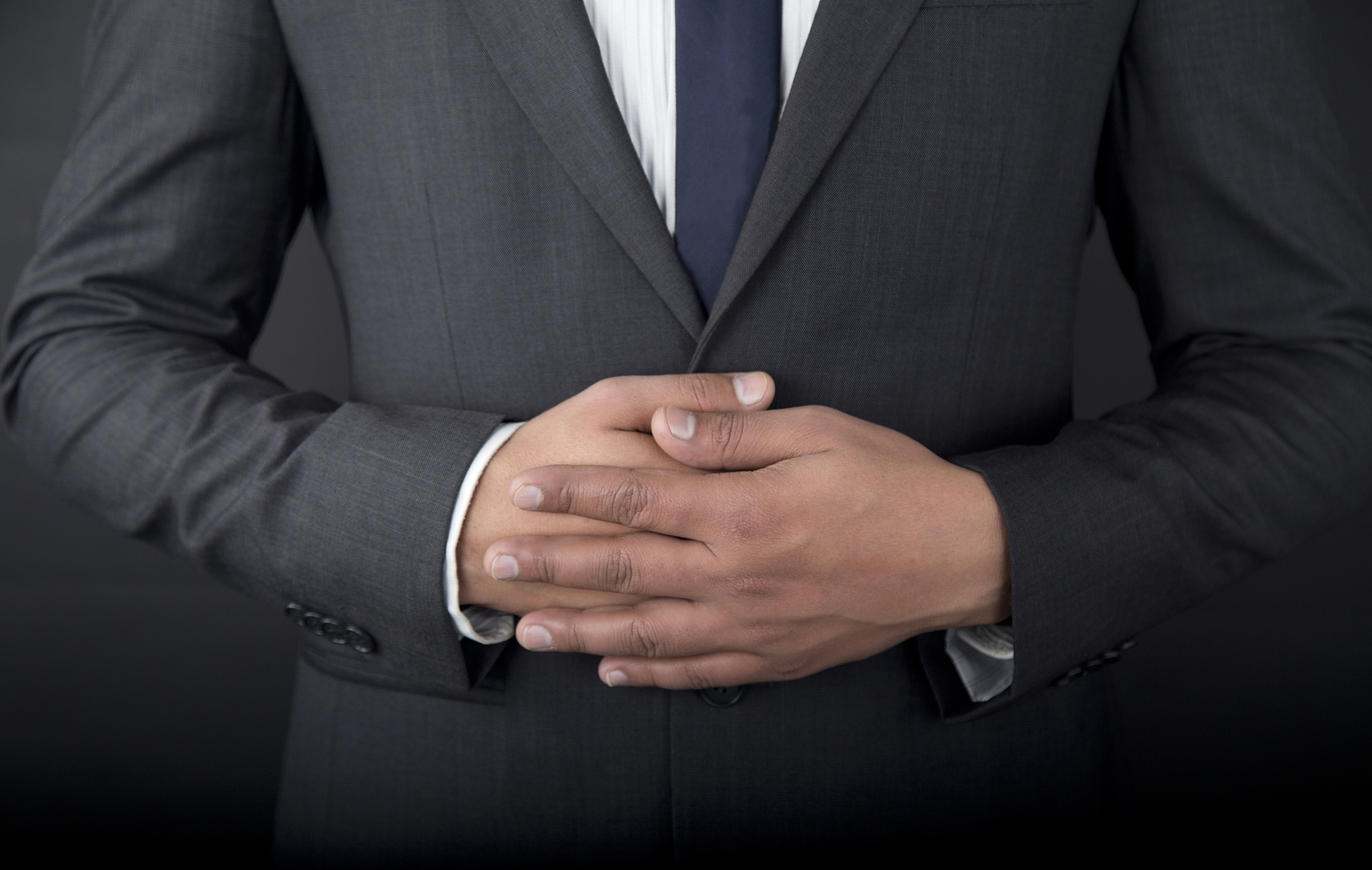 businessman suffering from abdominal pain
