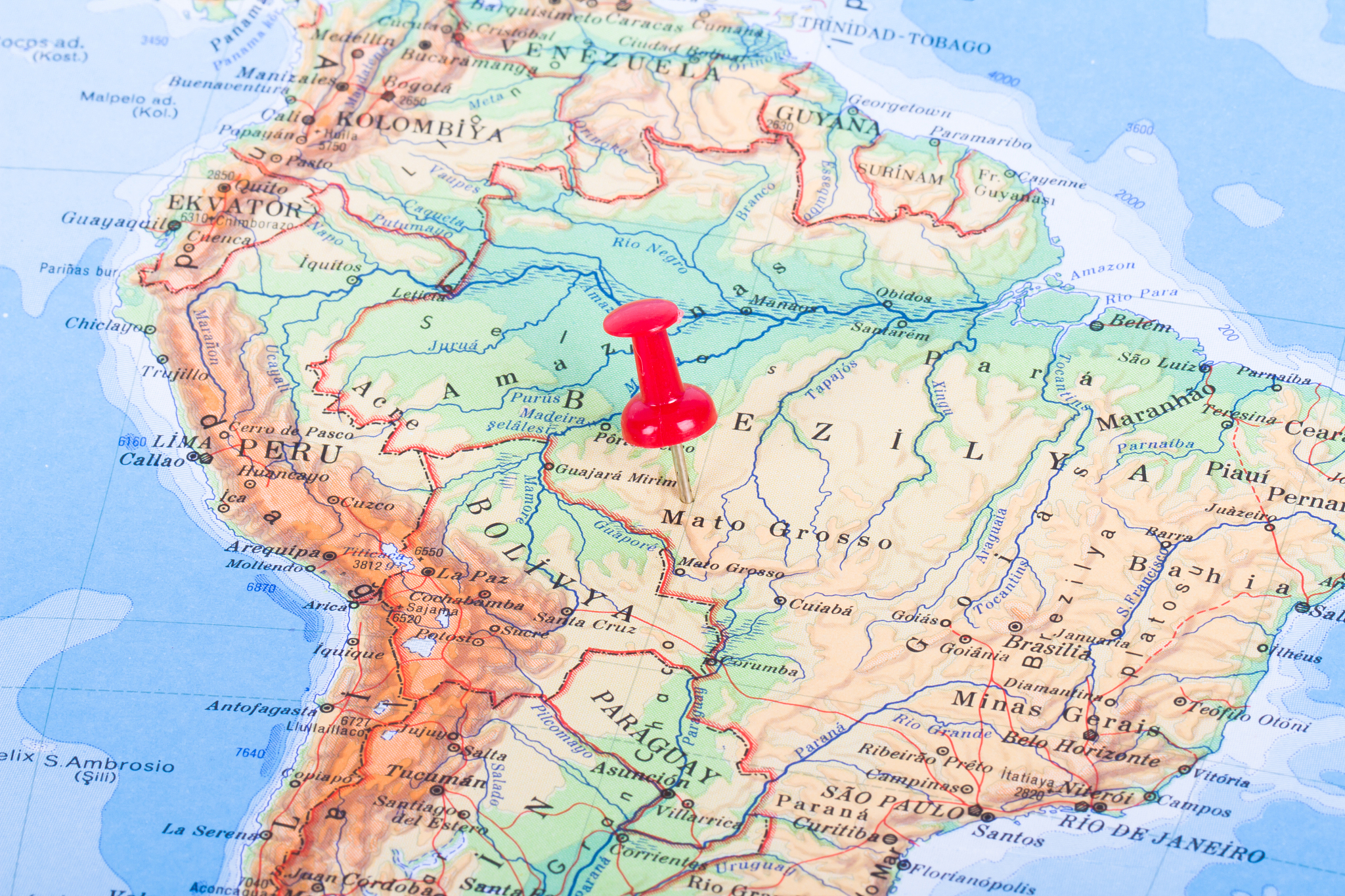 pushpin on map