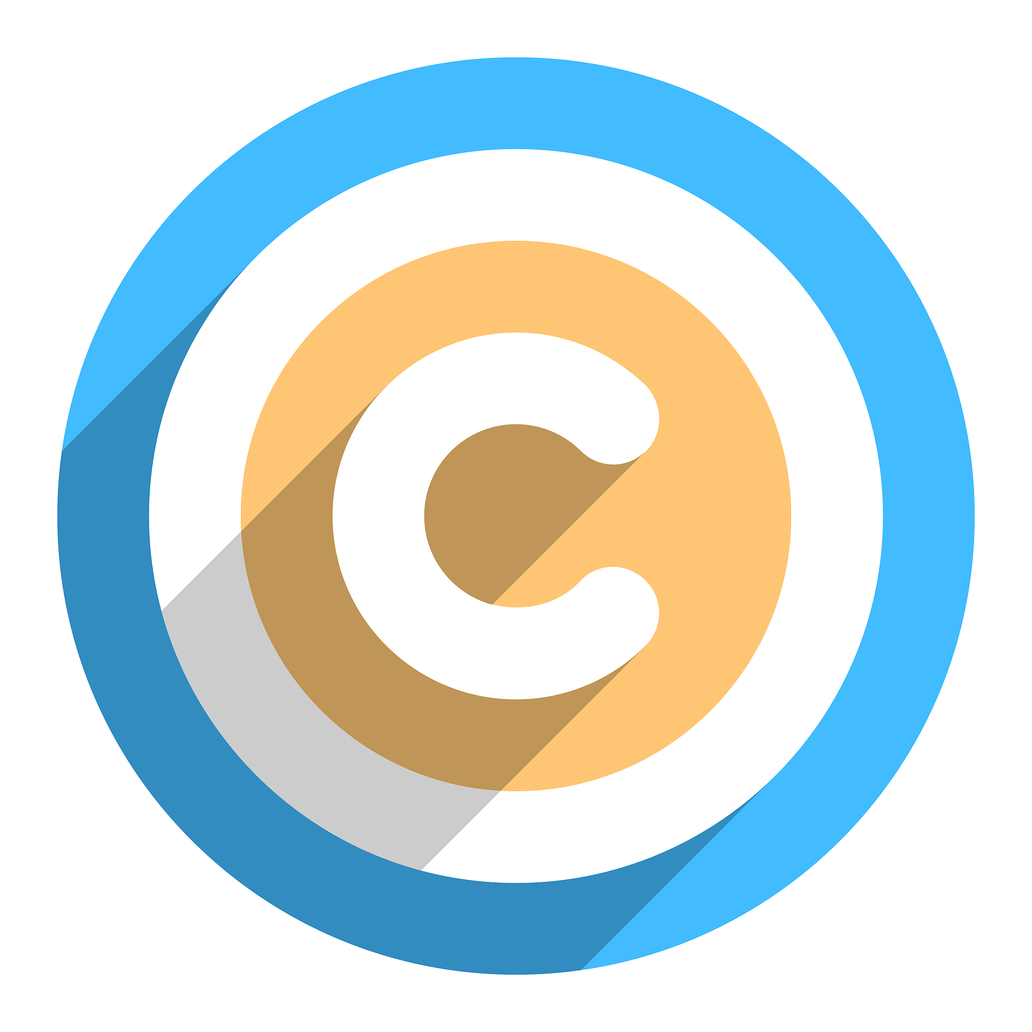 copyright symbol or copyright sign in flat style