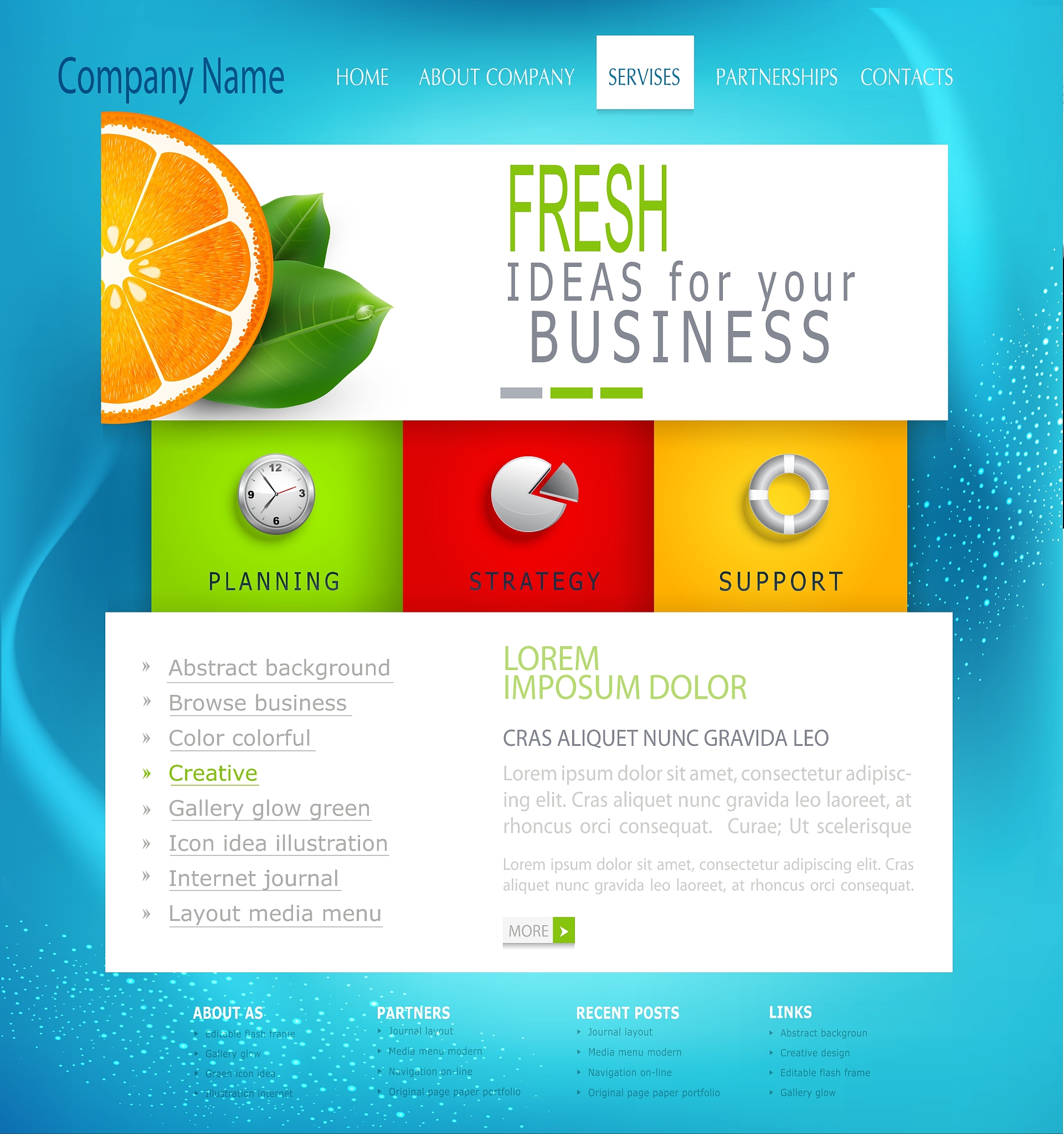 template business website