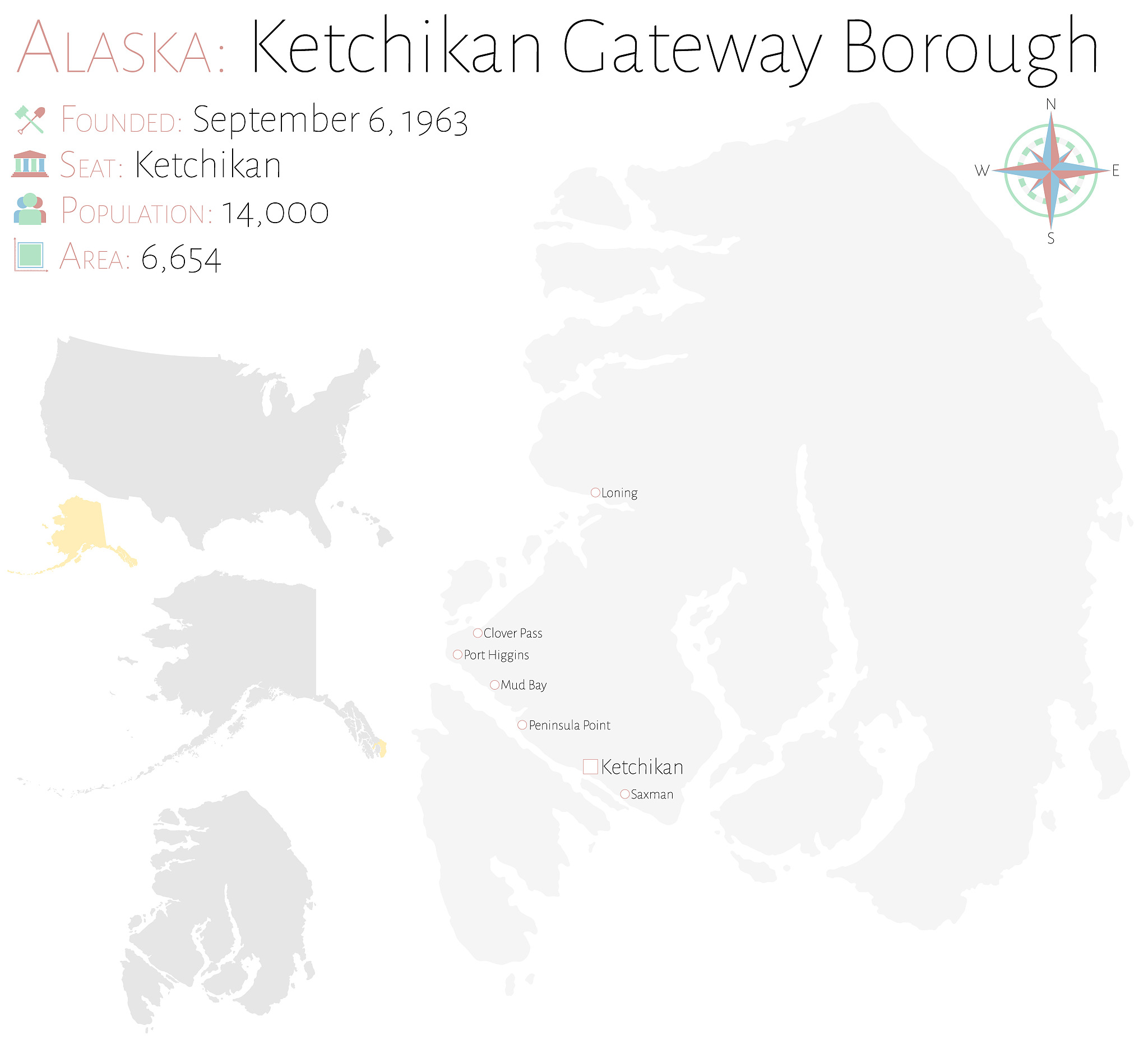 map of ketchikan gateway borough in alaska