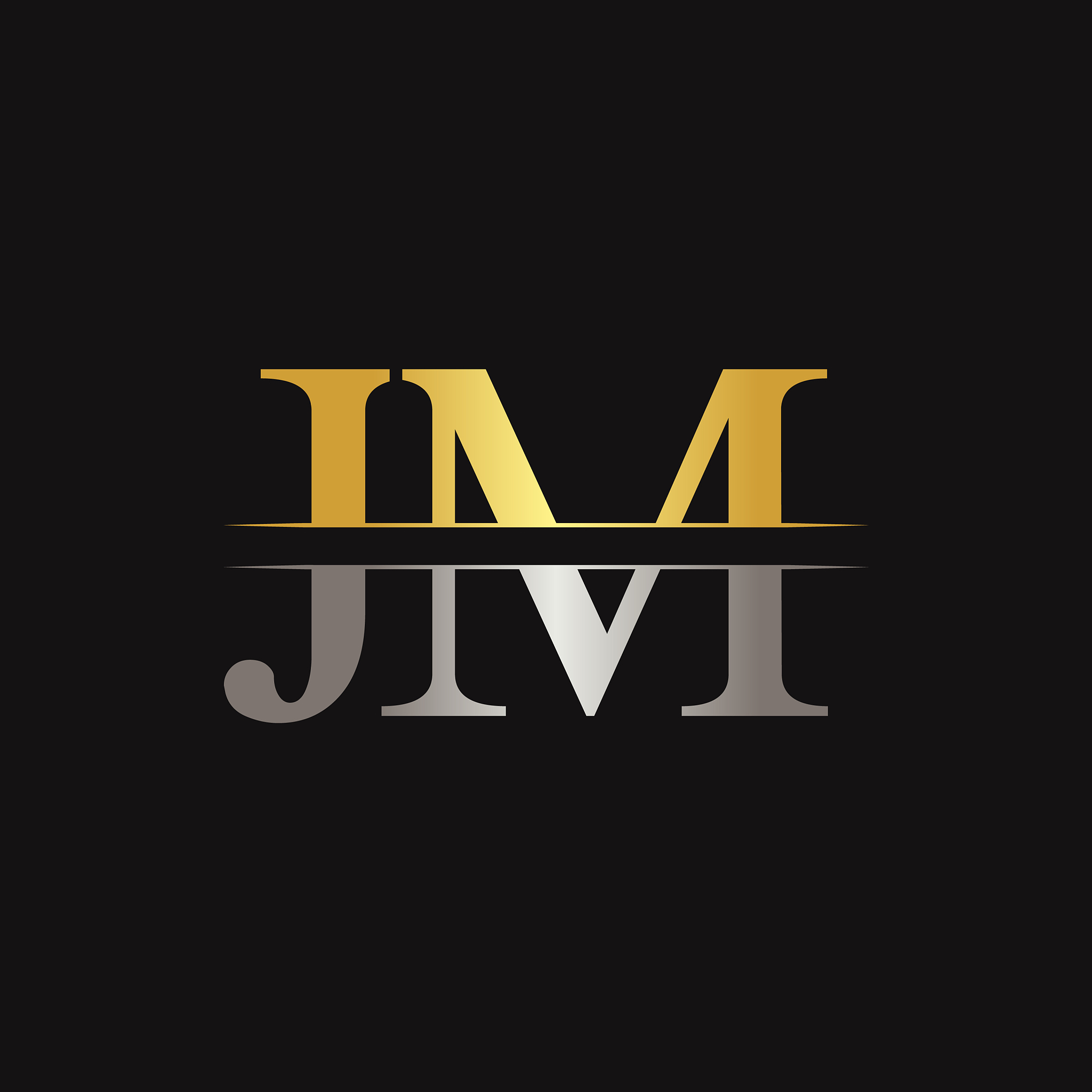 jm letter type logo design template abstract