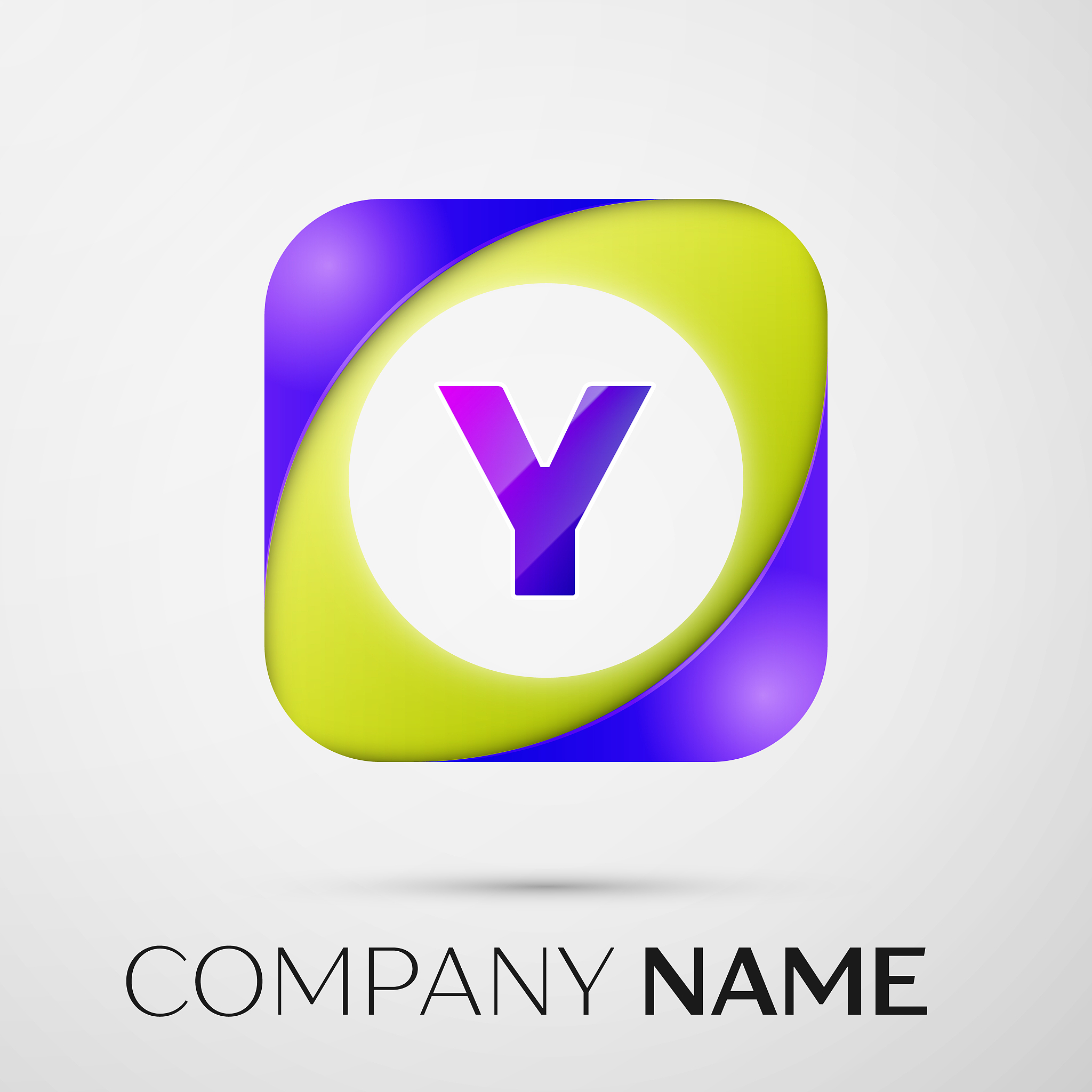 letter y logo symbol in the colorful square on