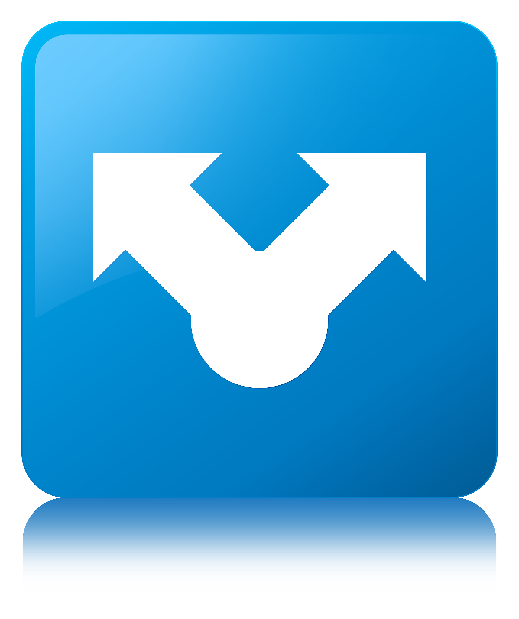 share icon cyan blue square button