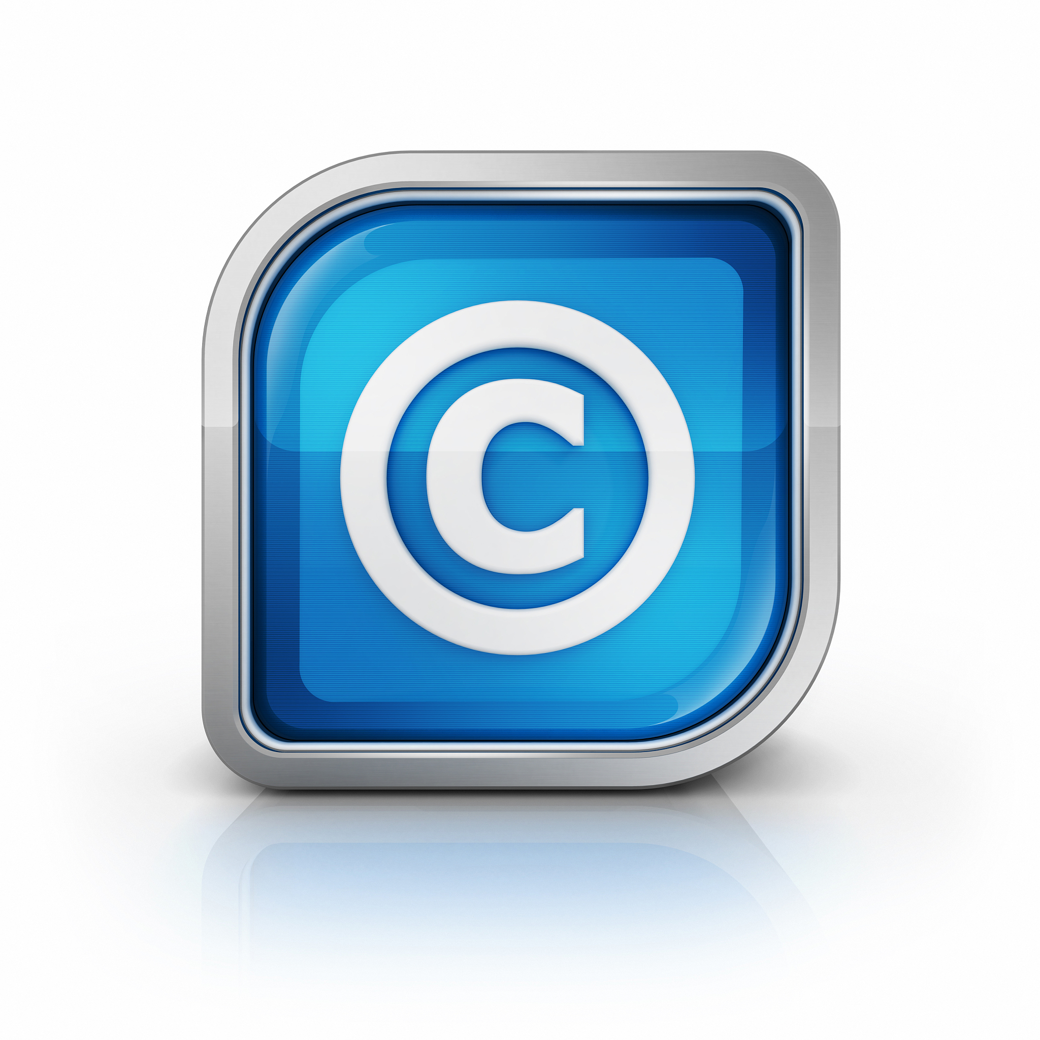 trademark c 3d glossy icon