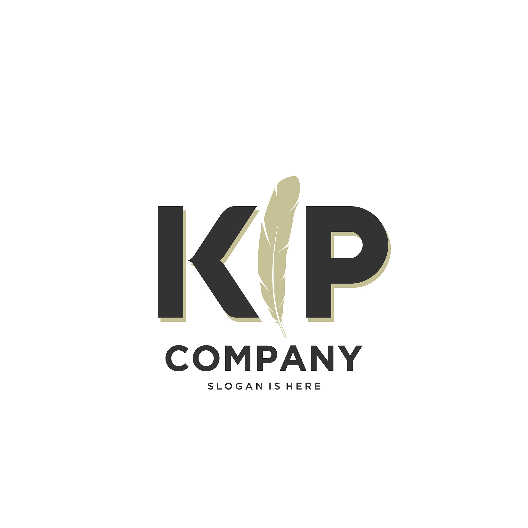 initial kp letter unique attractive creative