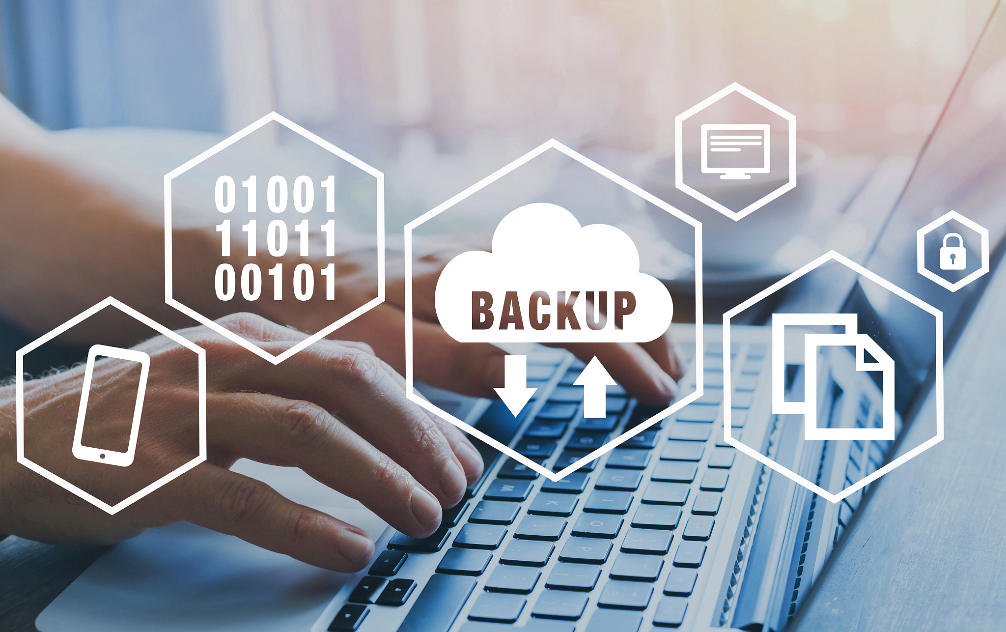 backup concept with cloud technology