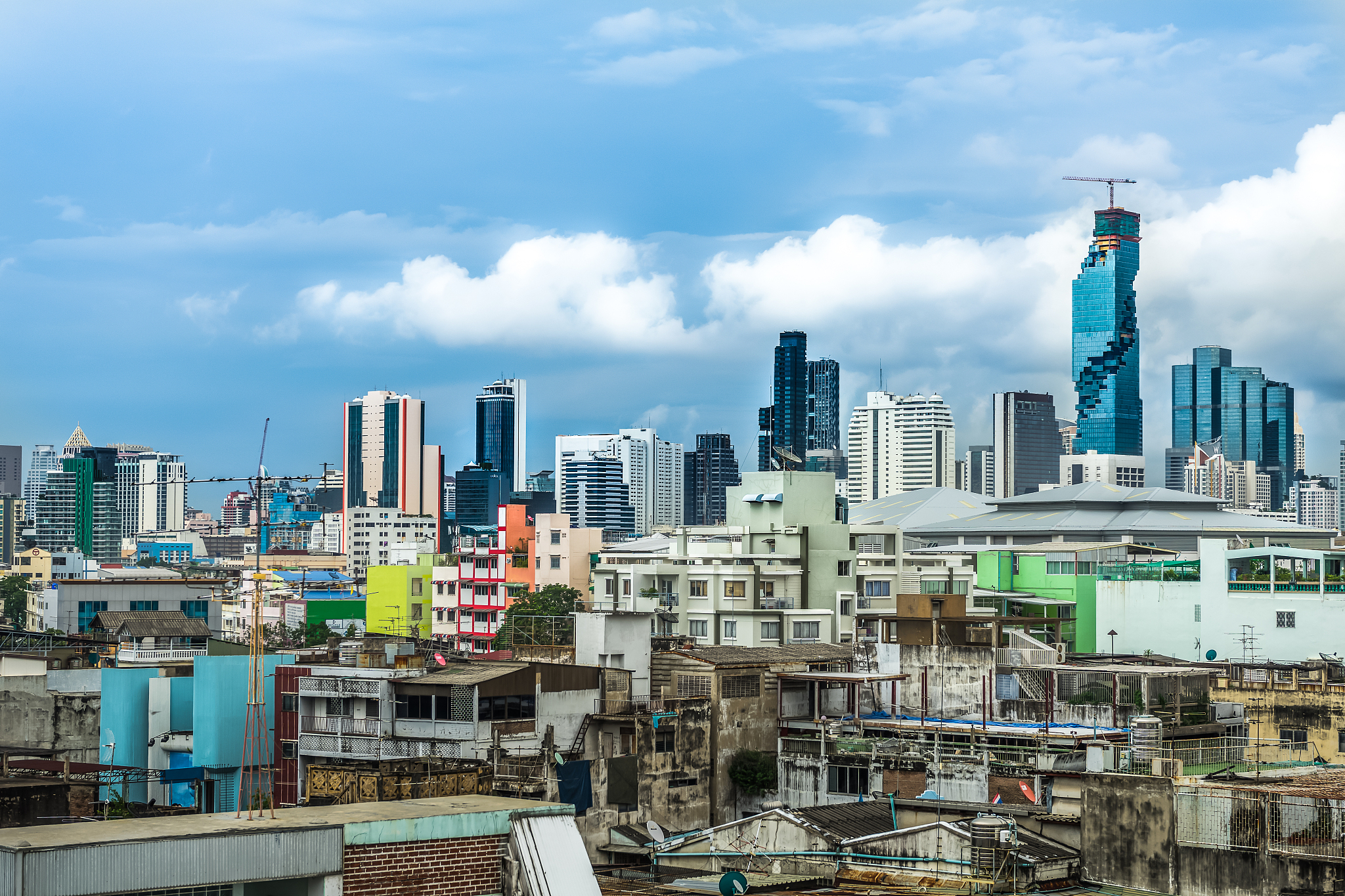 old and new one building in bangkok