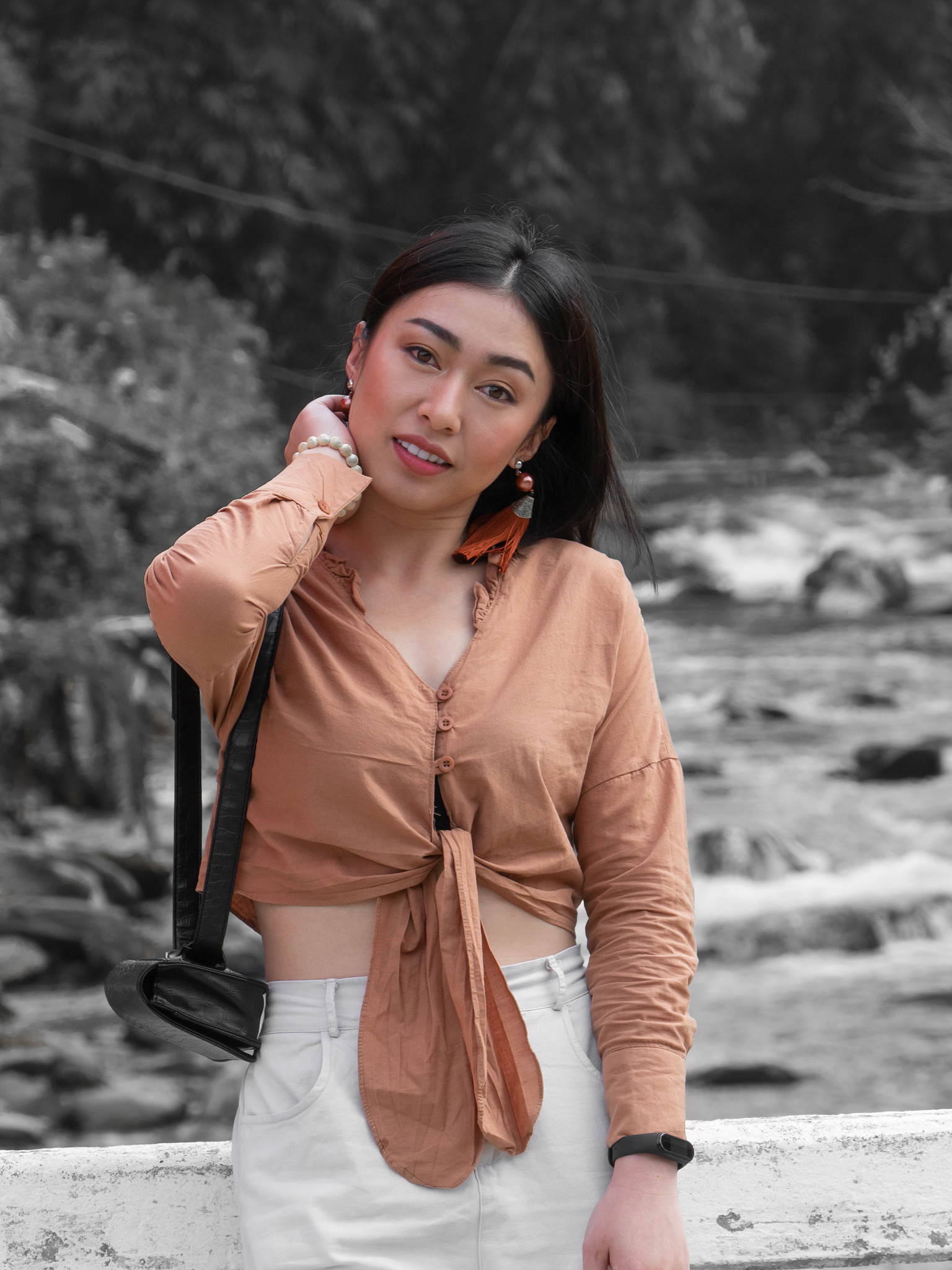 woman at the river
