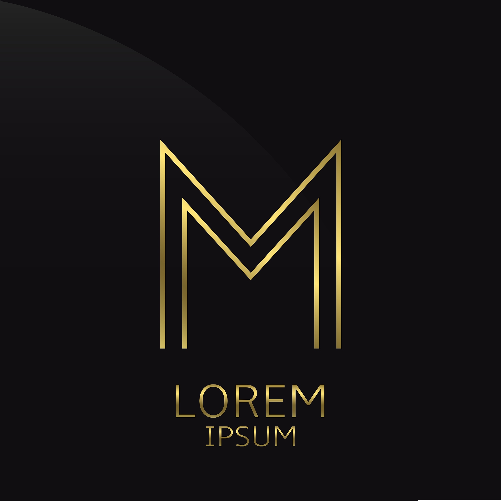 golden m letter