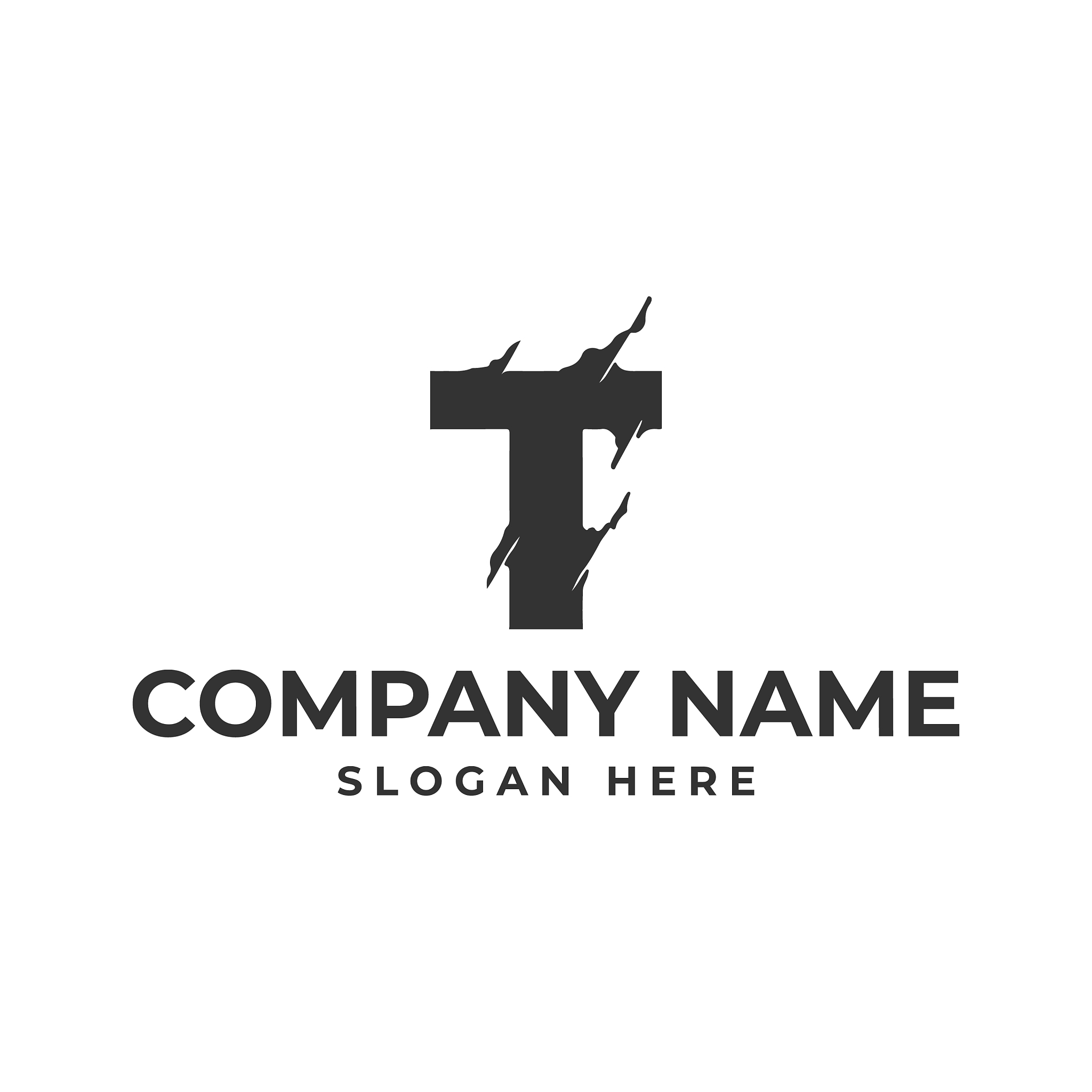 letter t logo template design