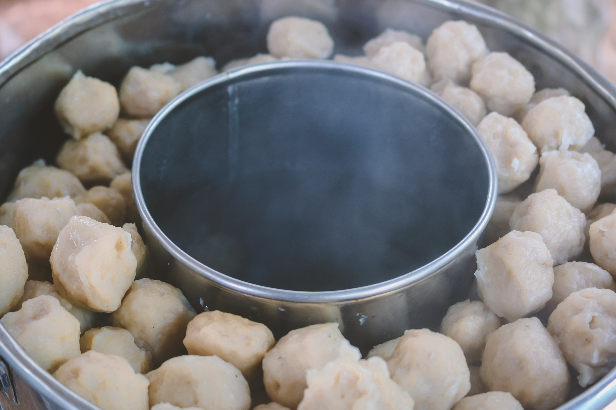 bakso pentol, traditional meat ball from indonesia.