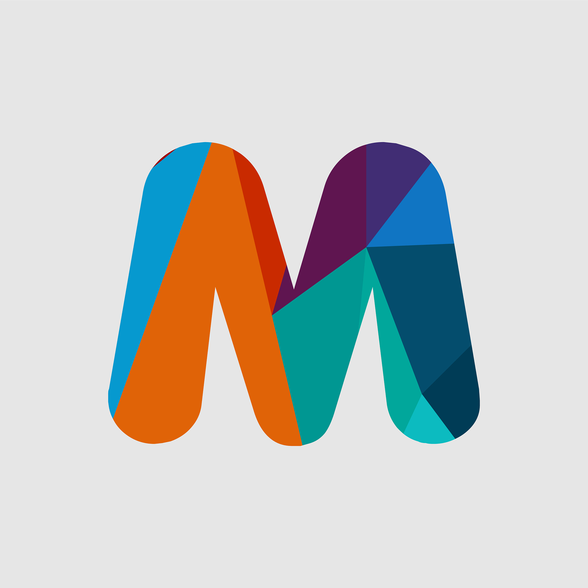 m diamond font template design