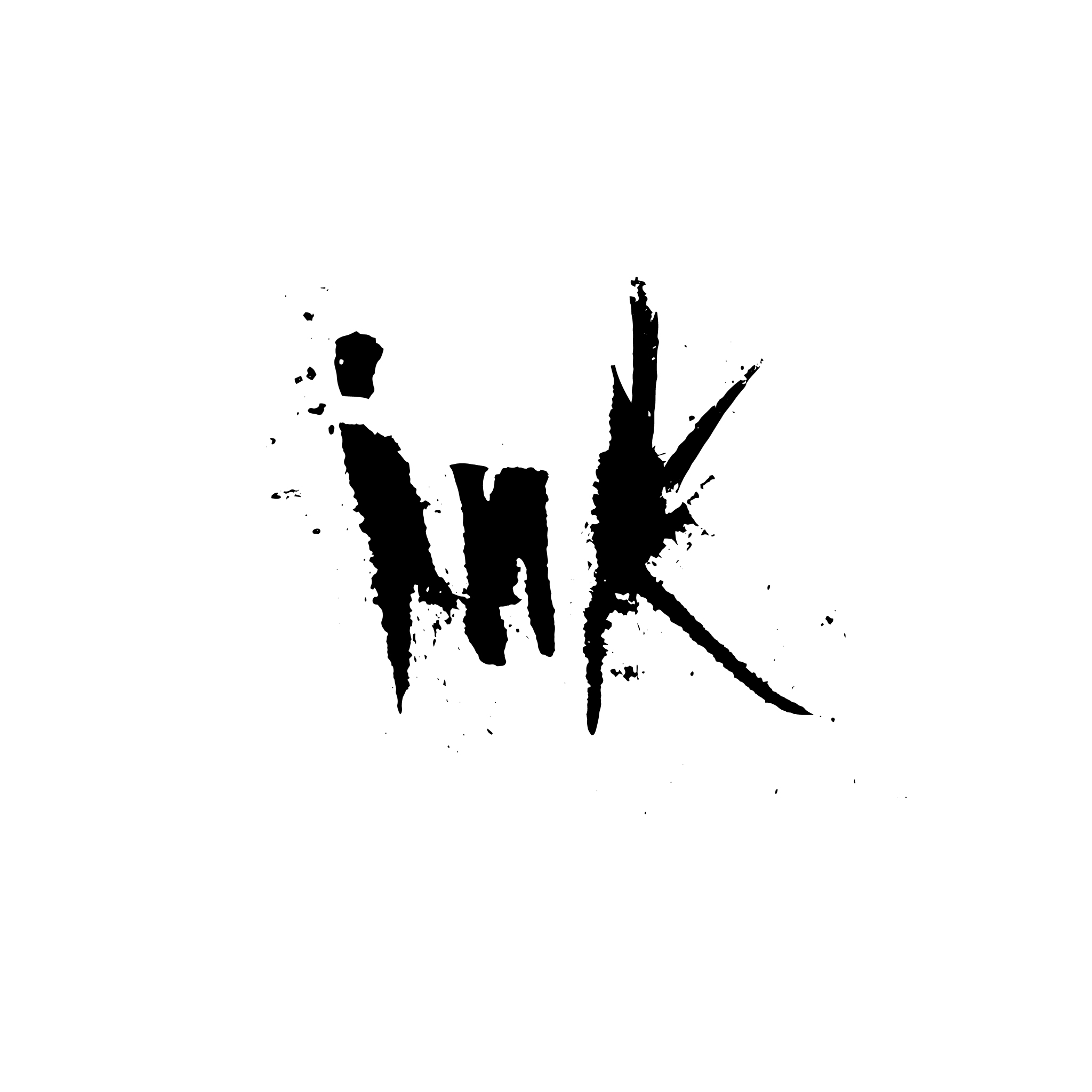 black ink stylized lettering