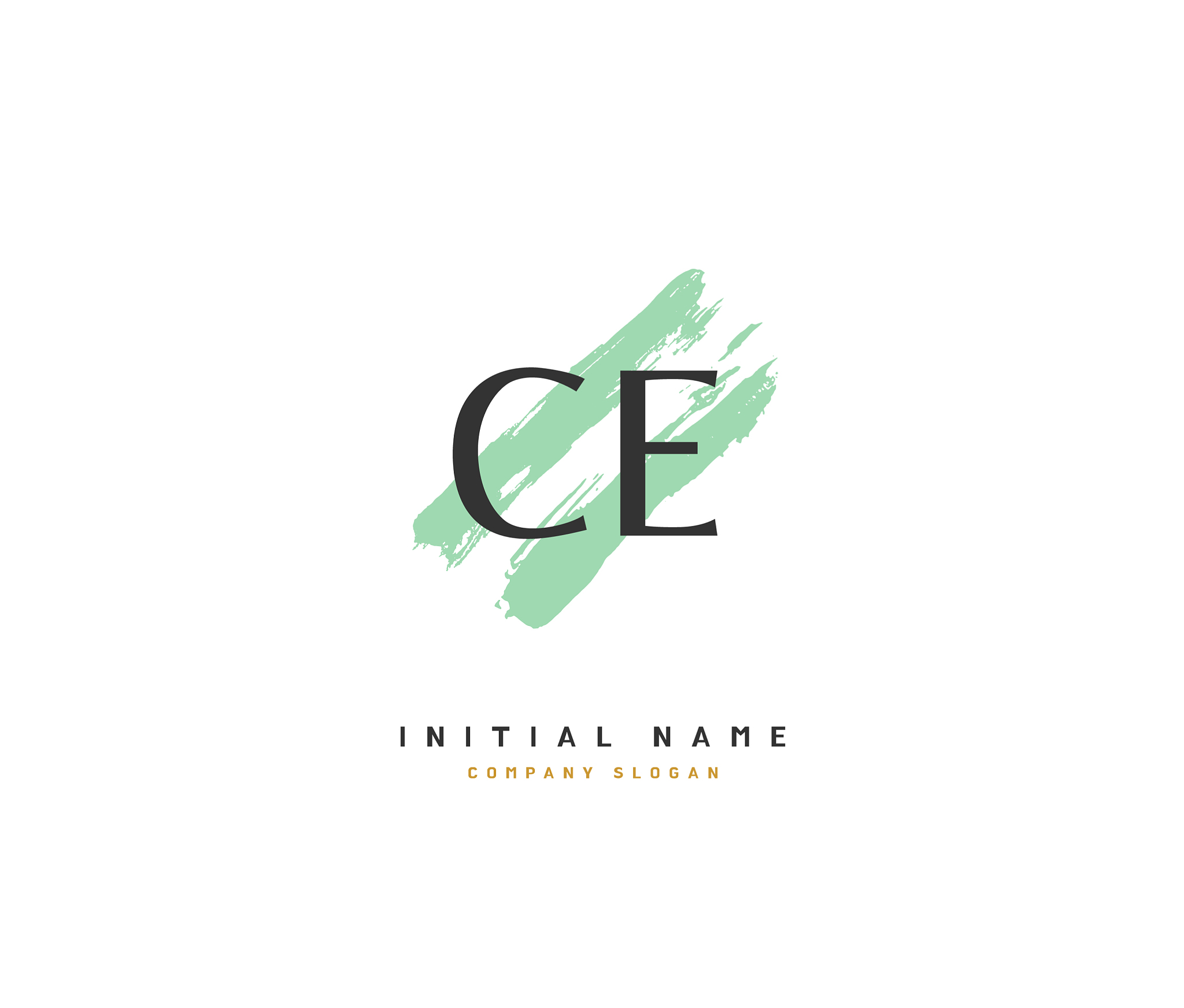 c e ce beauty initial logo handwriting logo of