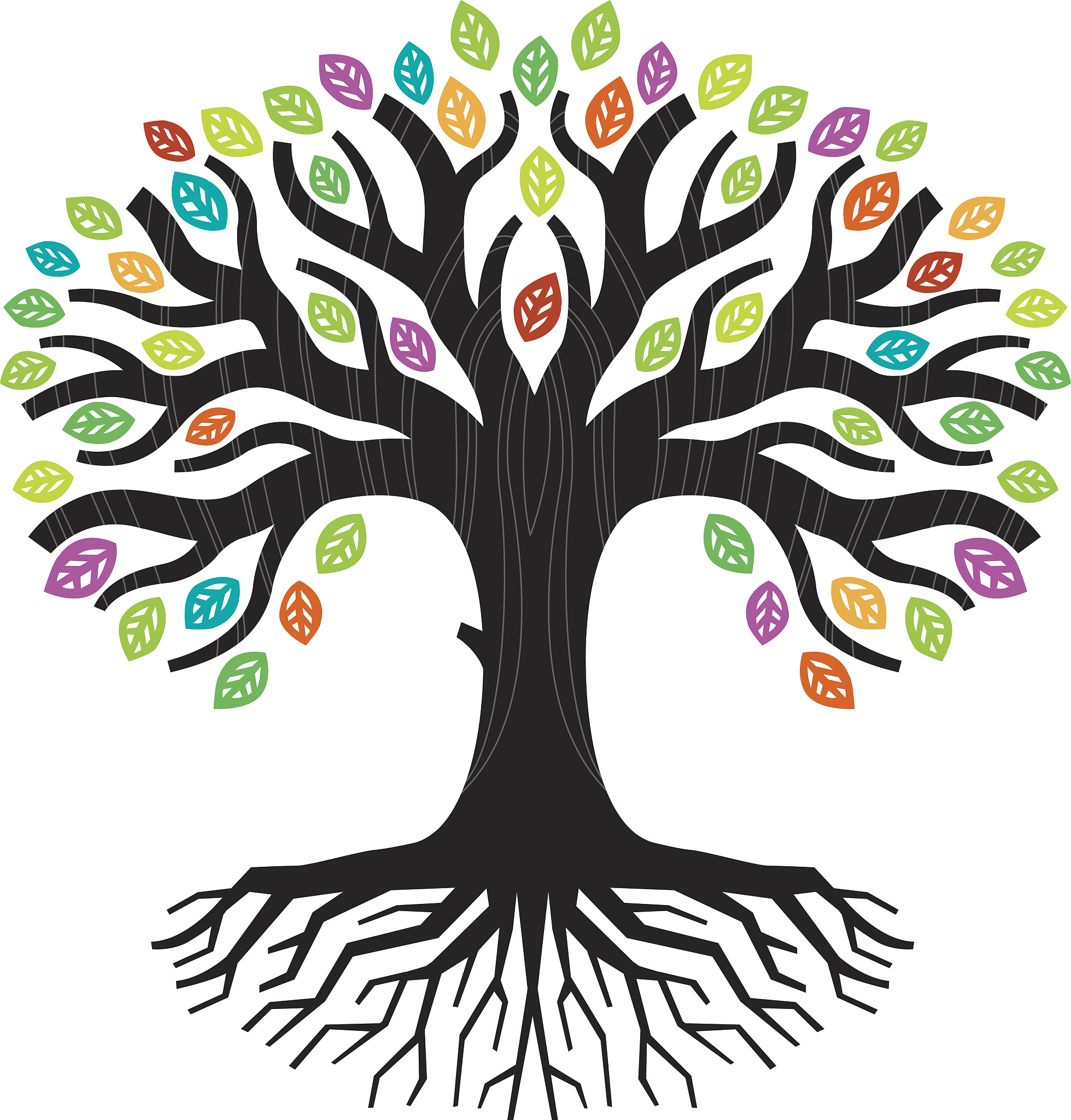 colourful tree illustration