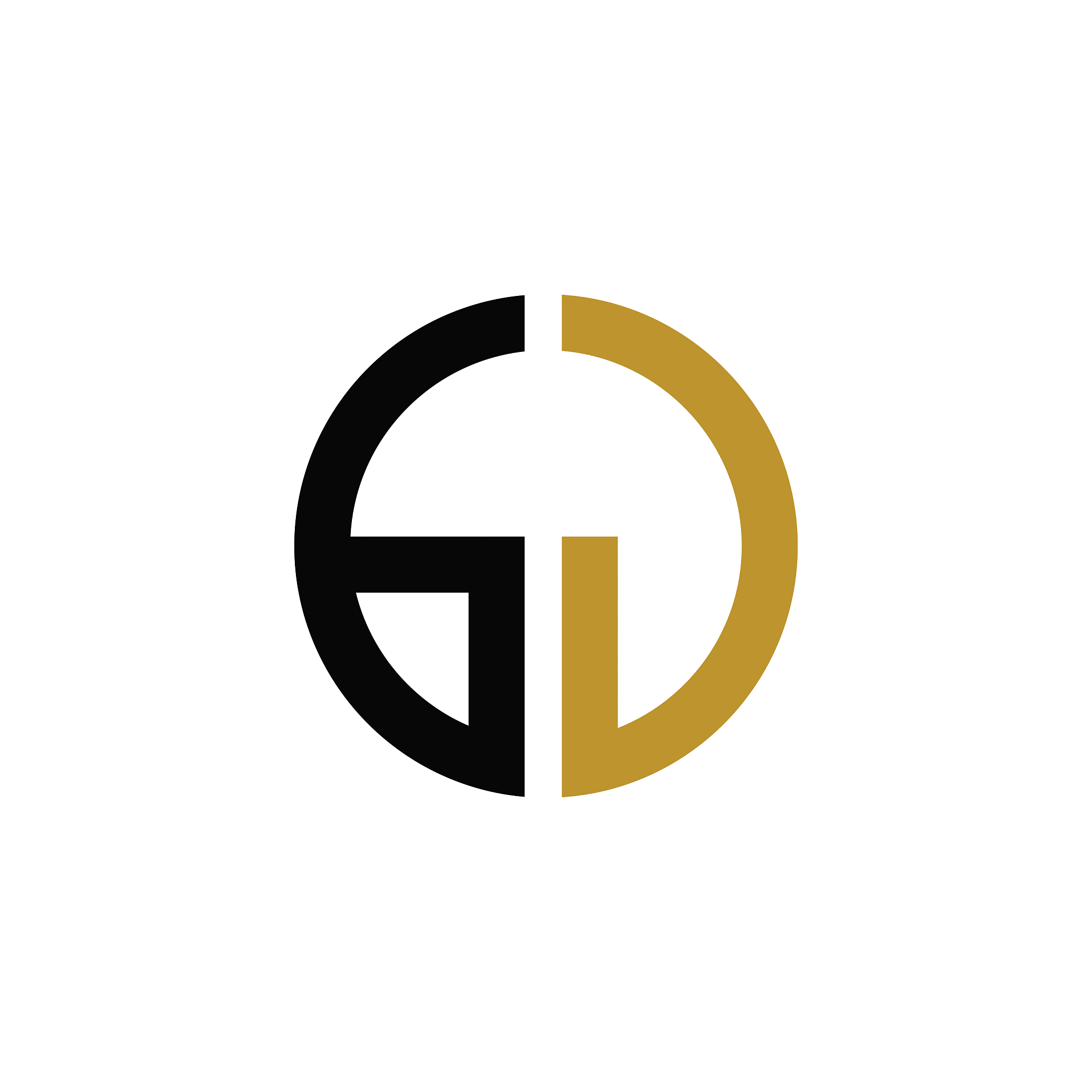initial letter gd or dg logo design template