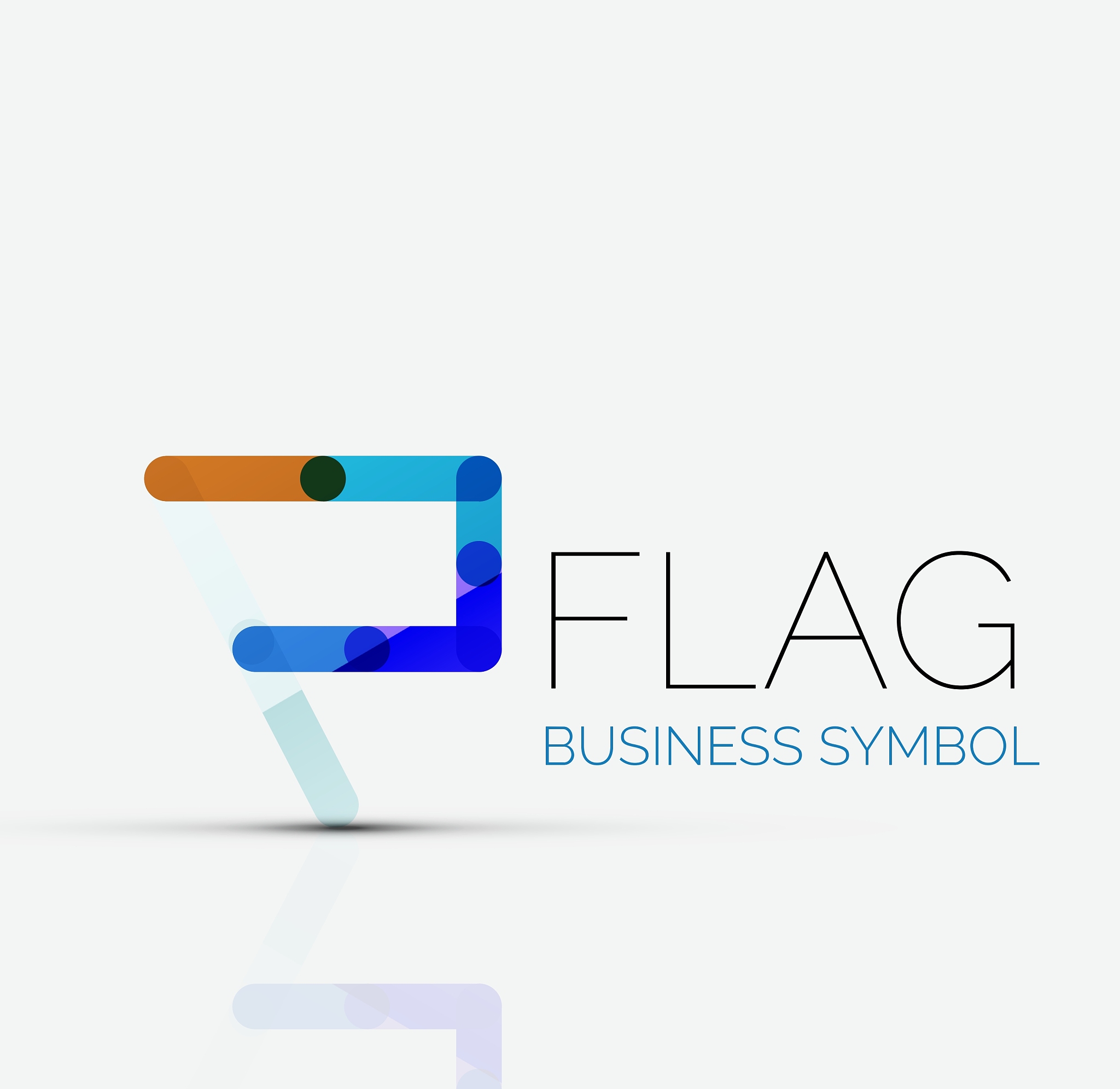 logo flag abstract linear geometric business icon