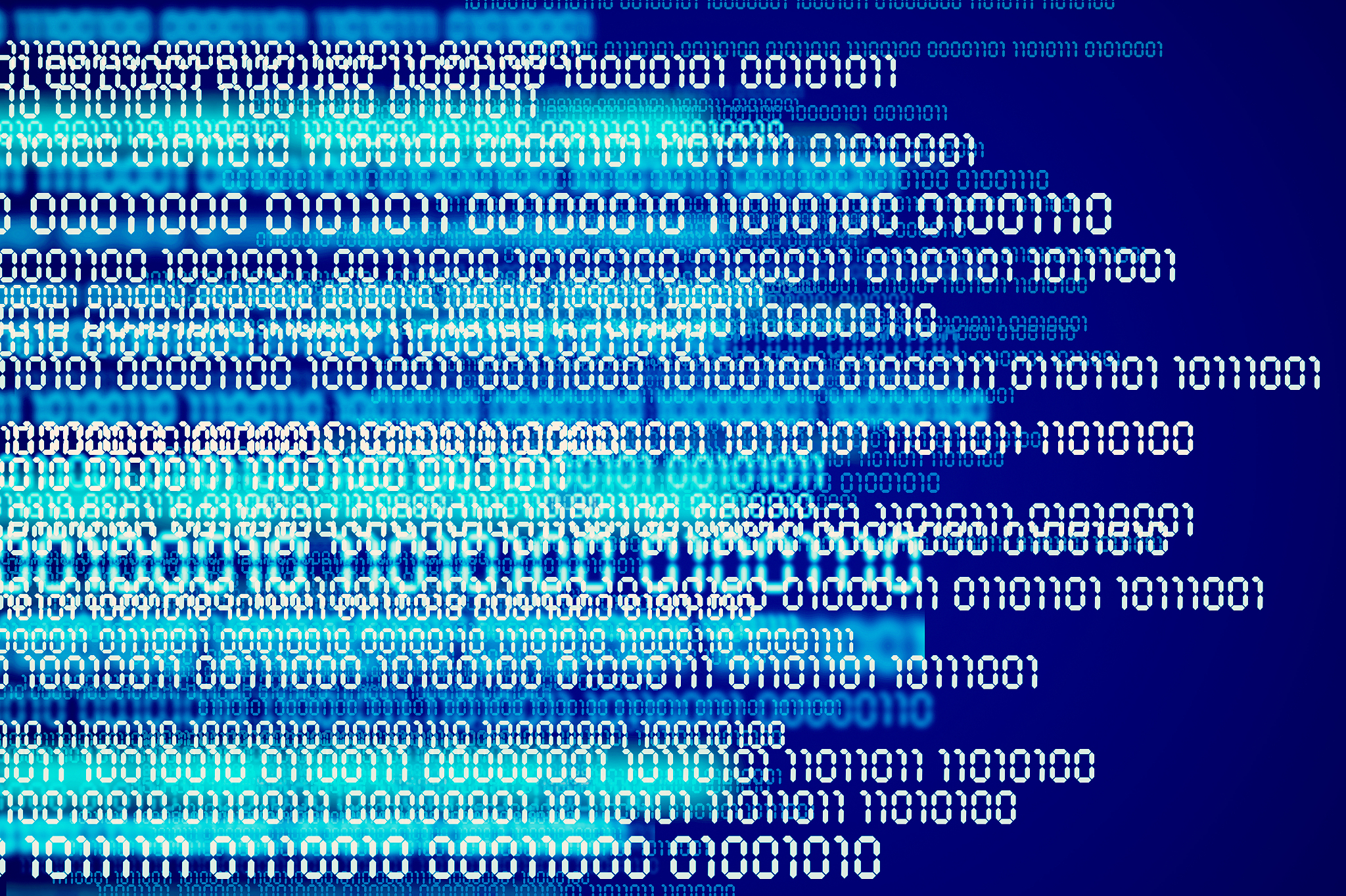 lines of digital data code