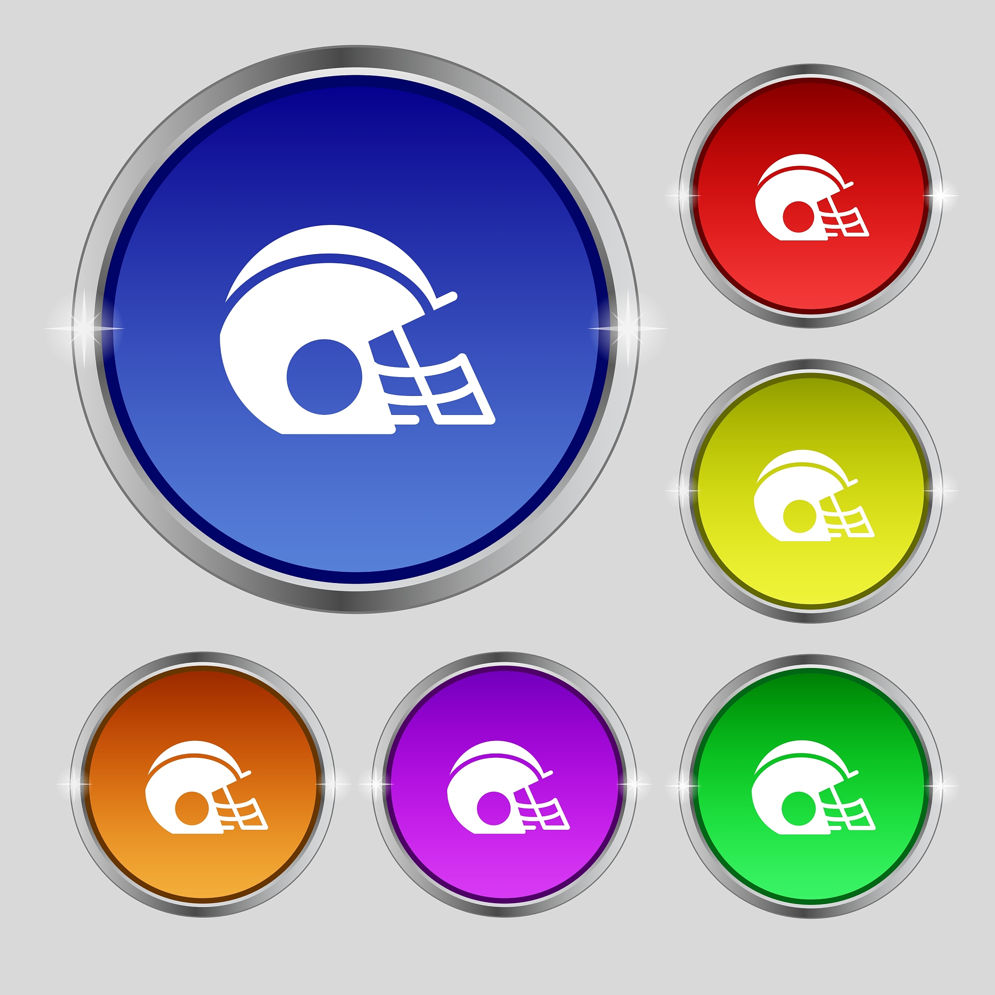 football helmet icon sign round symbol on bright