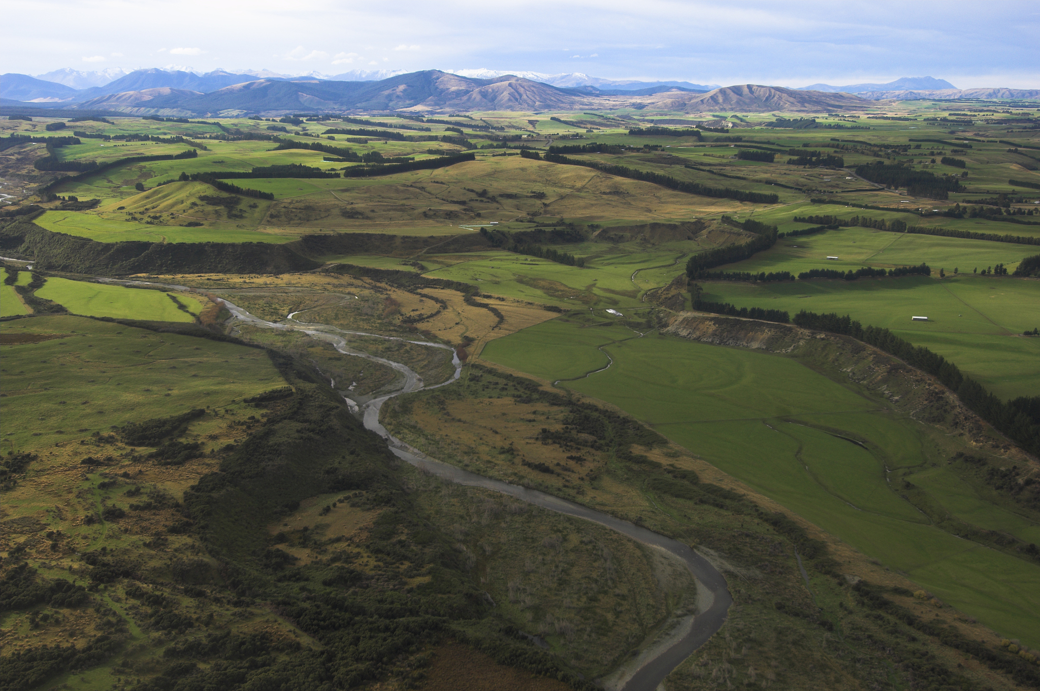 plane view of te anau country side