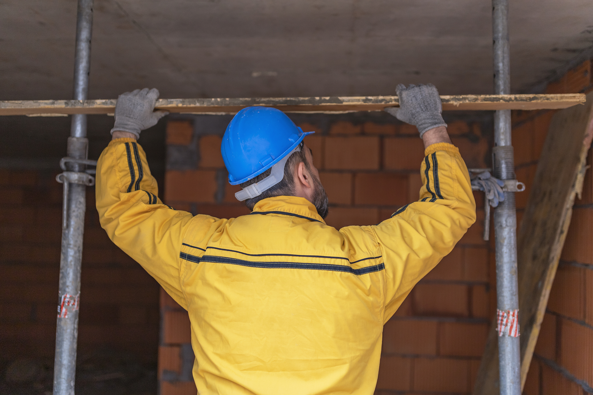 construction worker on the building site