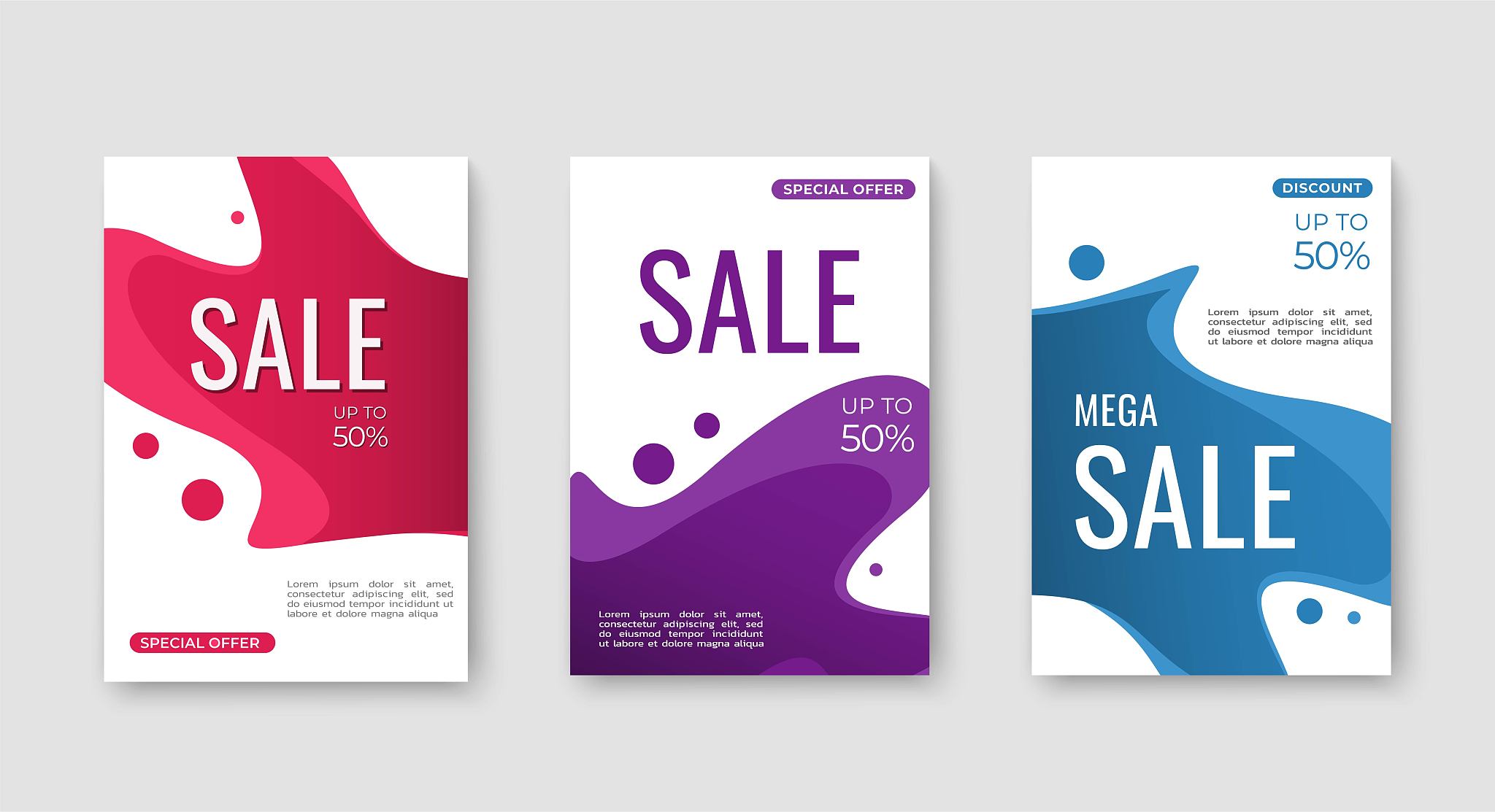 set of sale banners template. advertising banner design. vector 