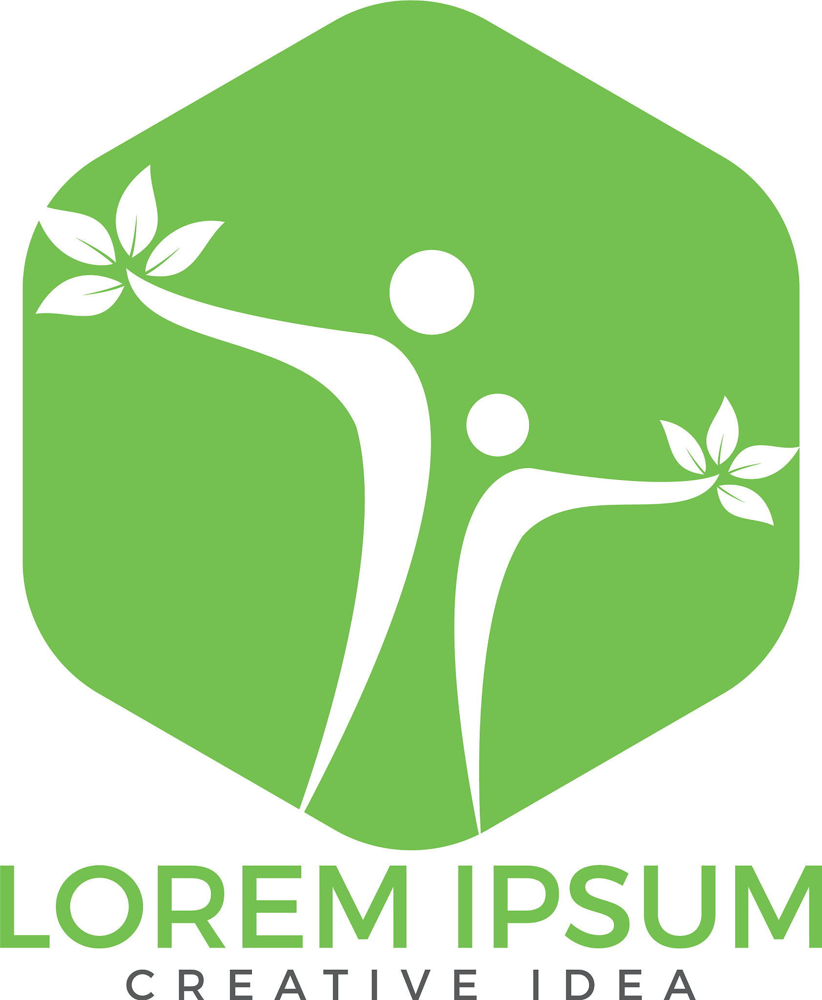 human friendship and bonding logo design