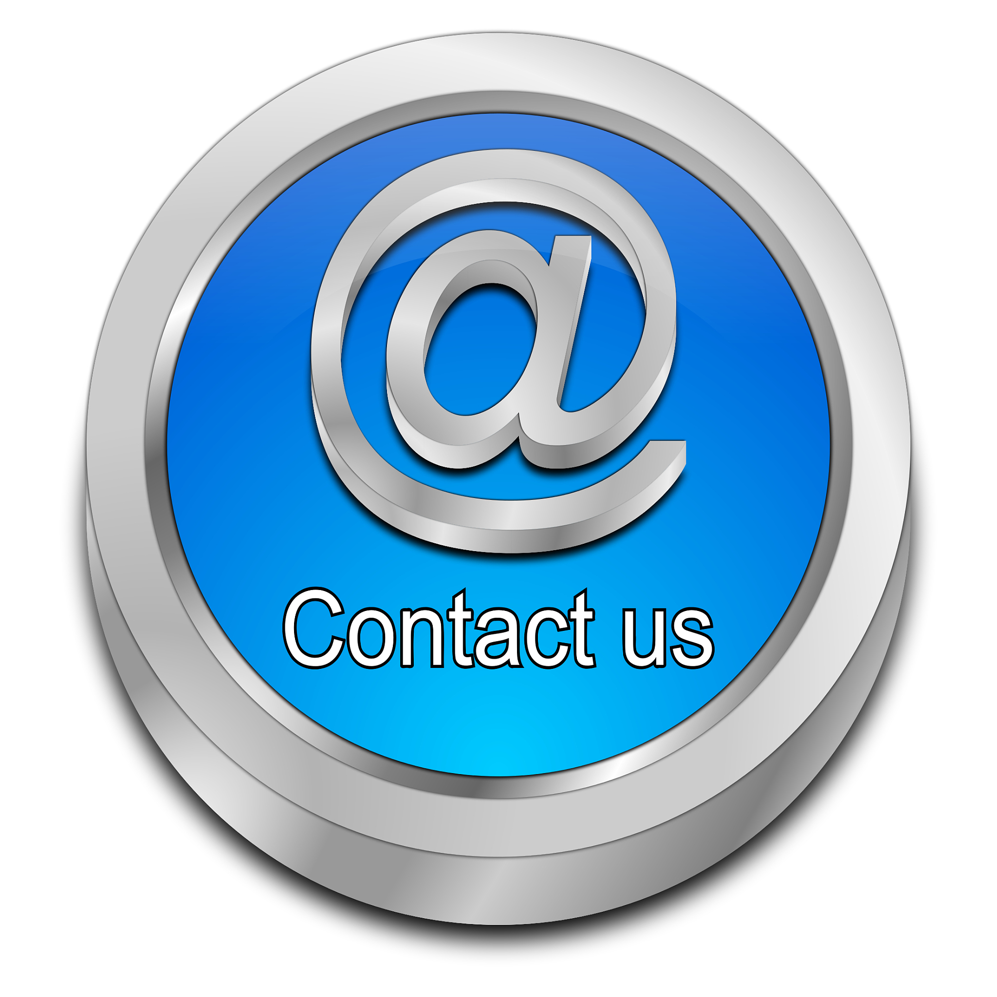 button contact us - 3d illustration