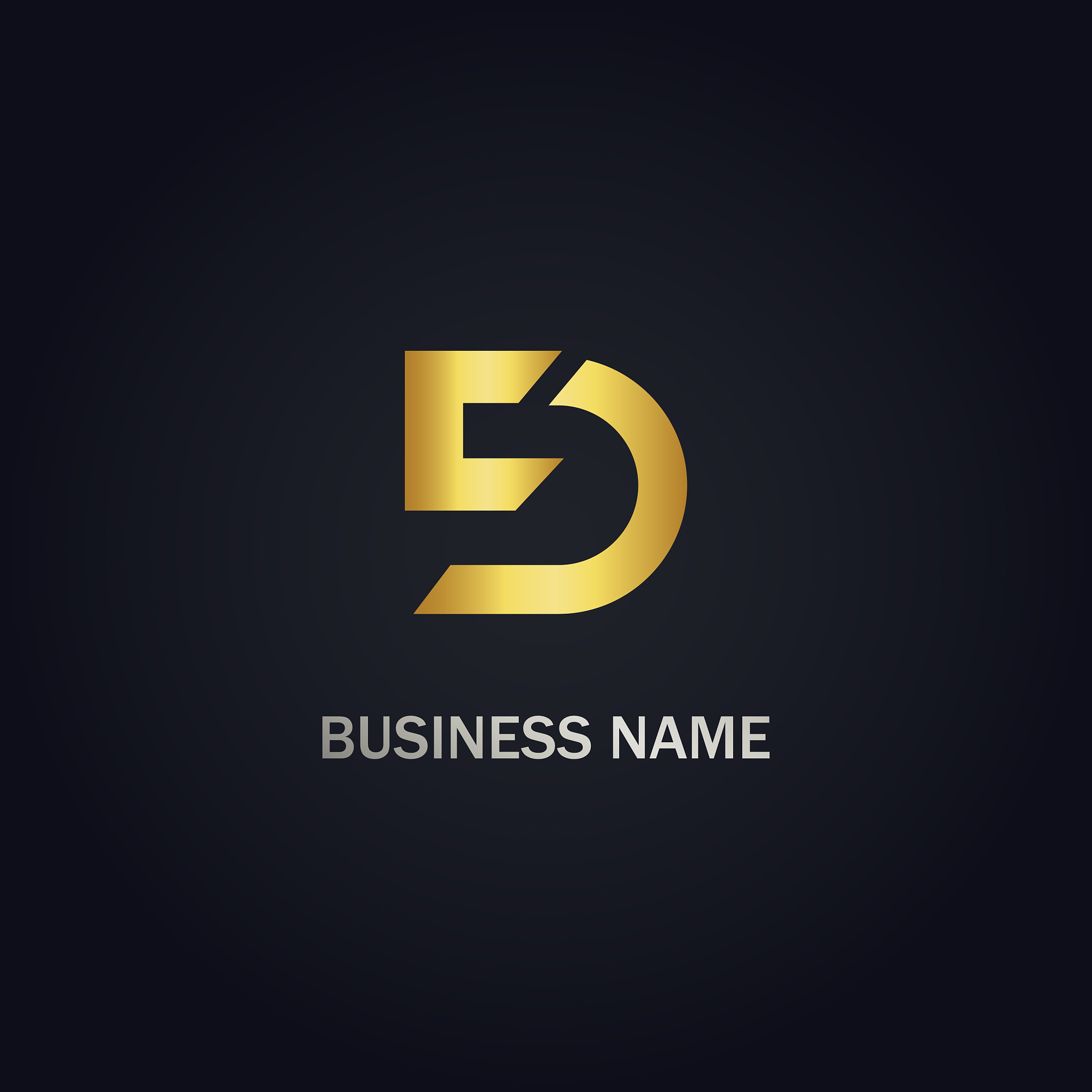 d initial business logo