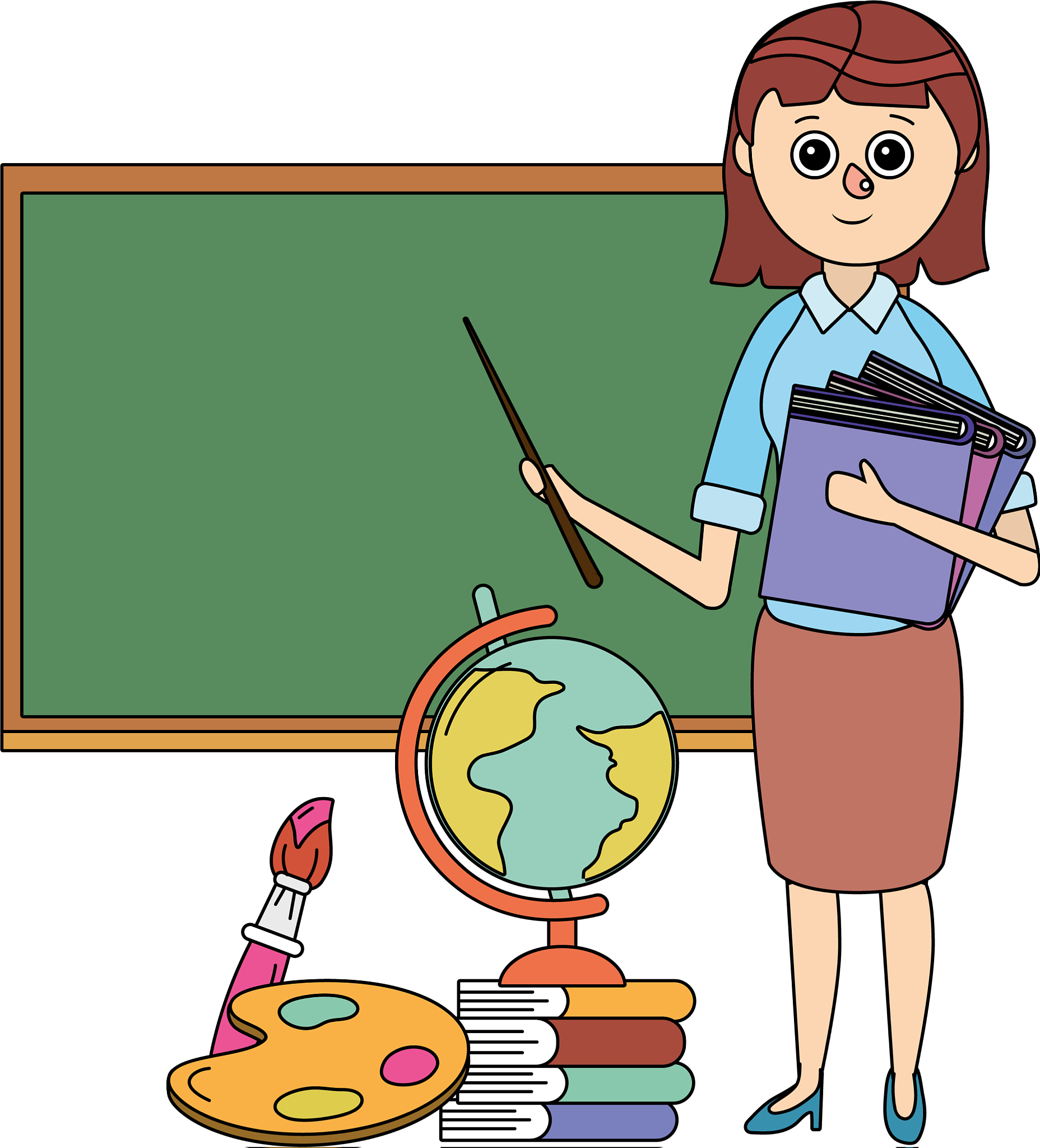 school teacher cartoon