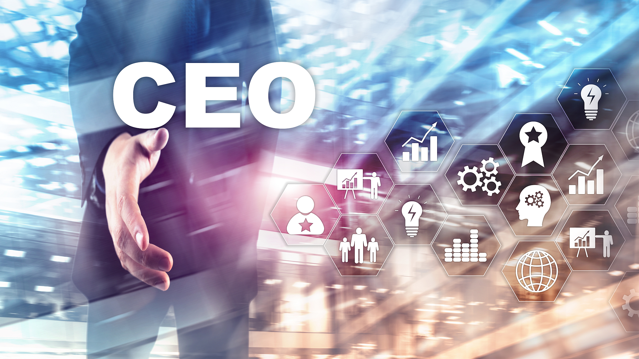 ceo business concept. chief executive officer. financial backgro