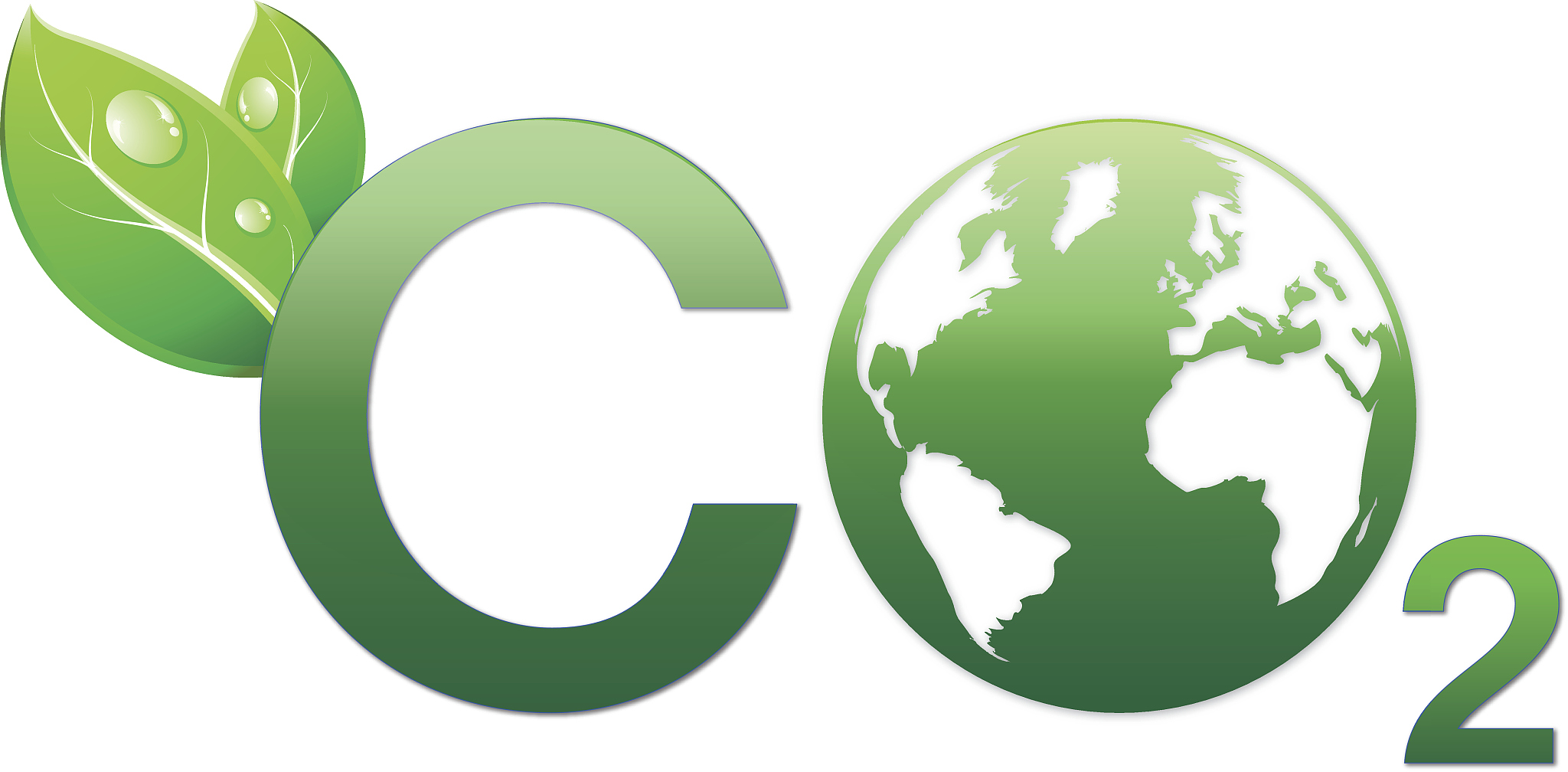 co2 or carbon dioxide with globe
