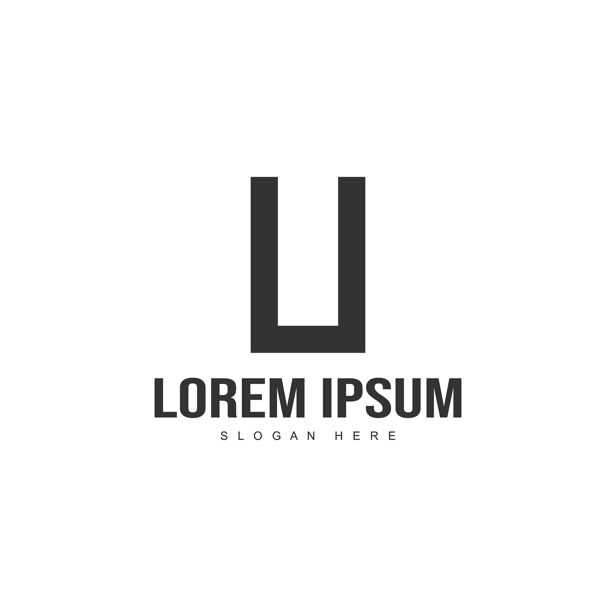 initial letter logo template minimalist letter