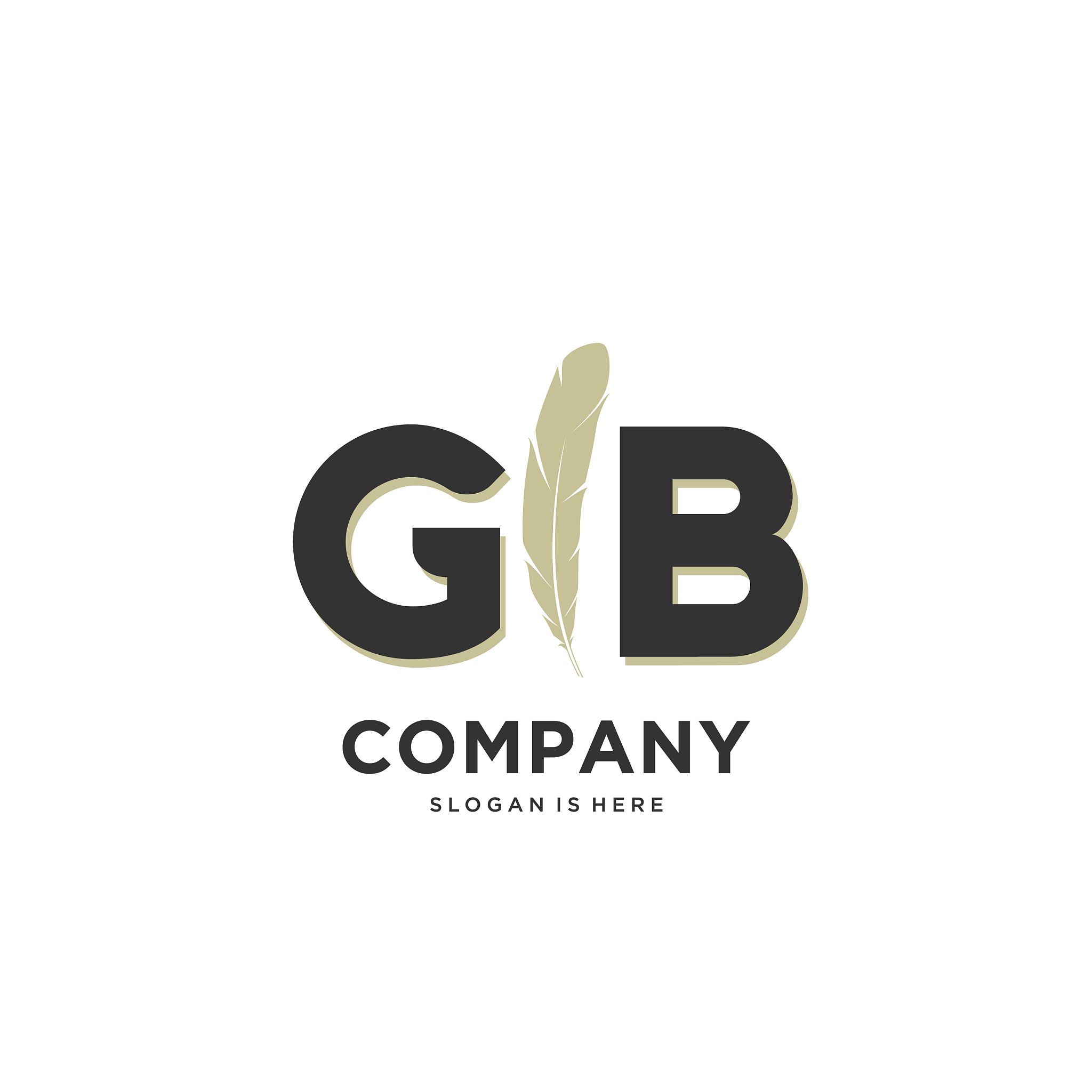 initial gb letter unique attractive creative